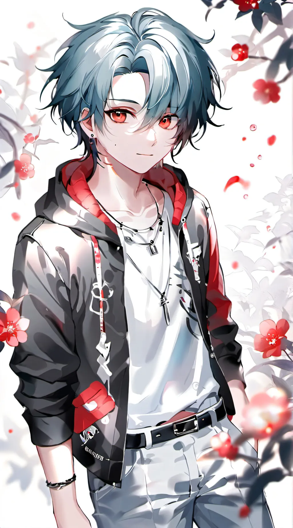 ai character: Sasaki smile background