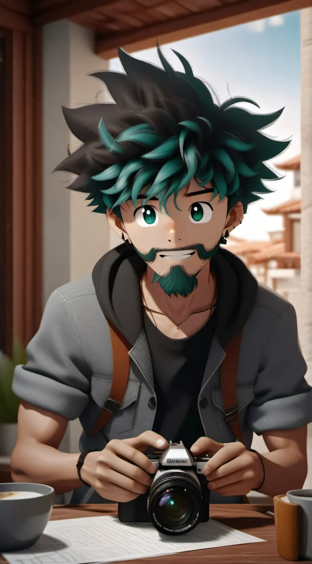 ai character: IZUKU MIDORIA  background