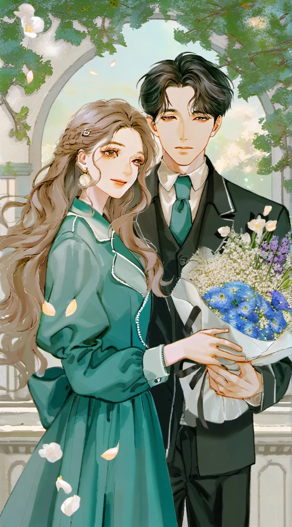 ai character: rain in españa background