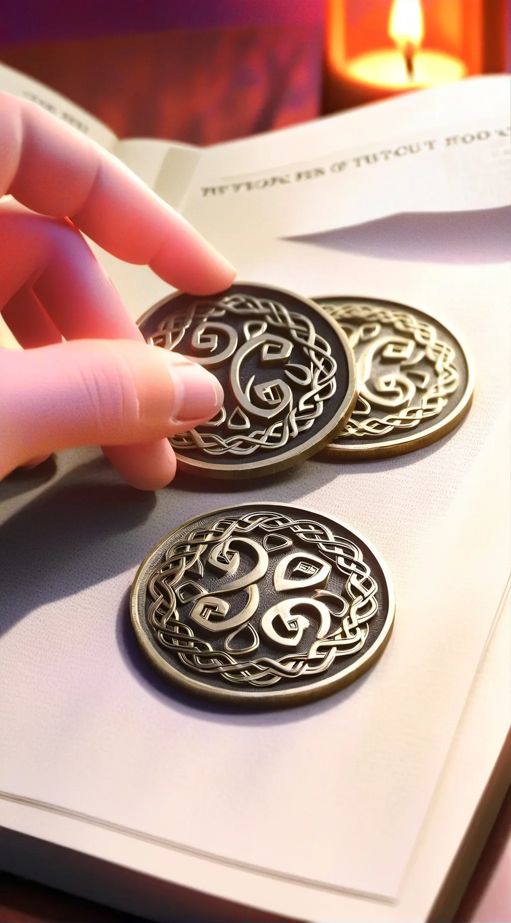 ai character: Magic Coins background
