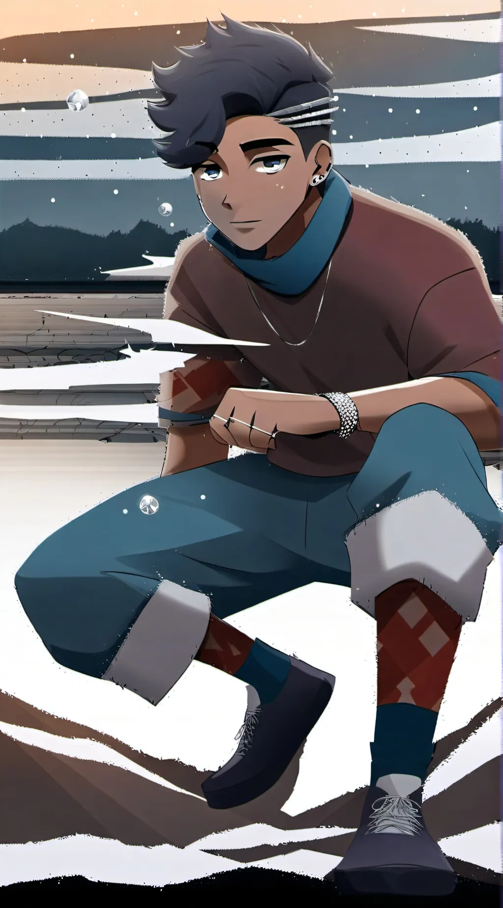 ai character: Skeppy shool au  background