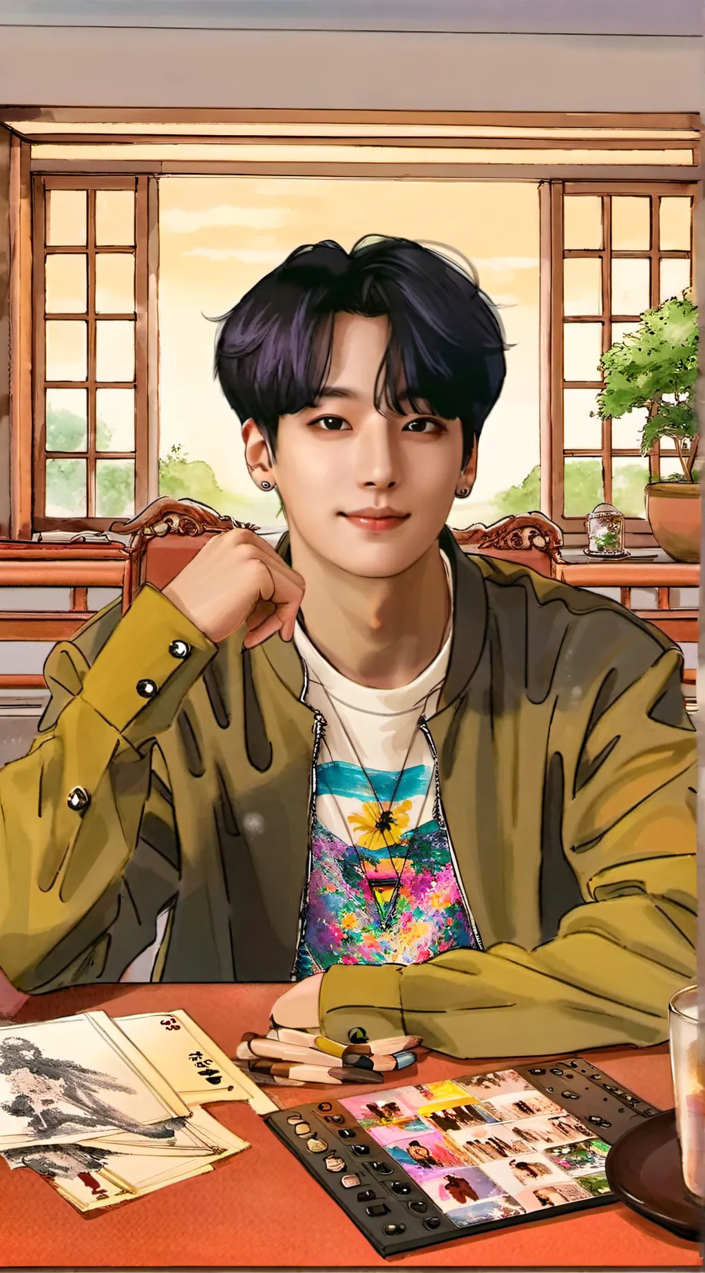 ai character: BTS background