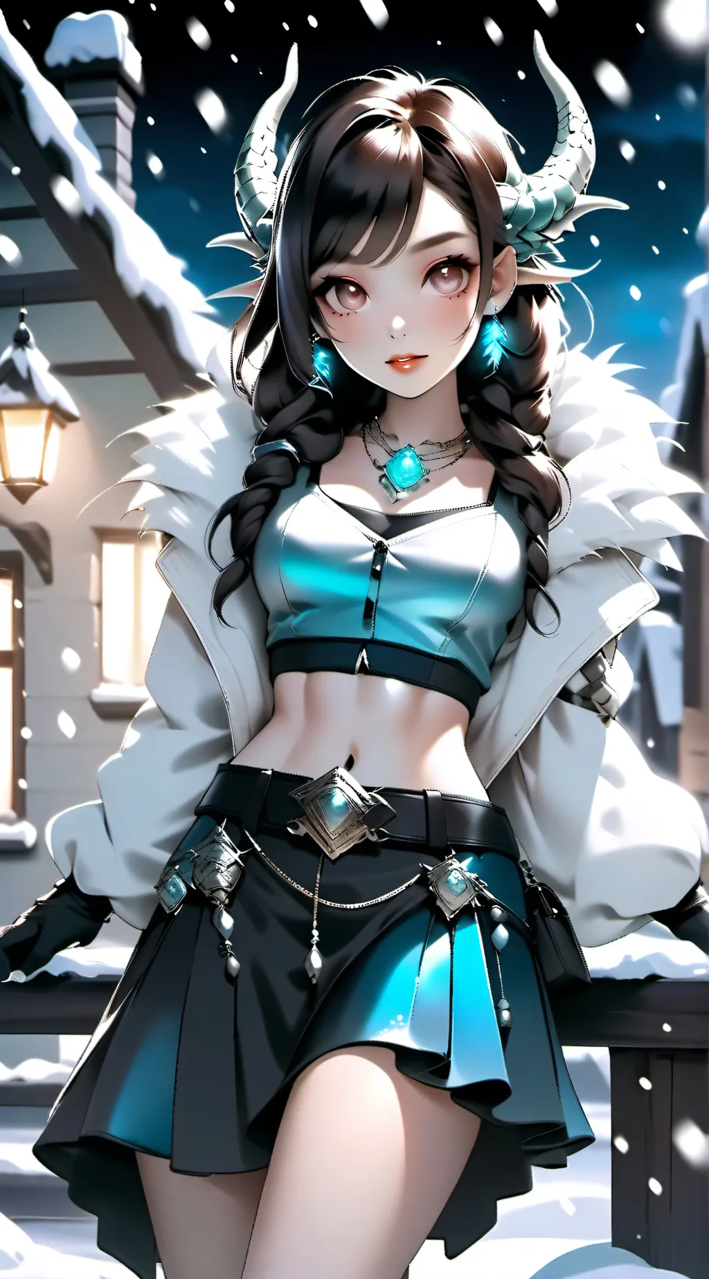 ai character: Mha winter  background