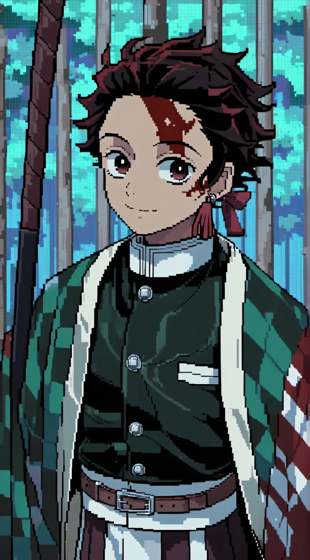 ai character: Tanjiro Kamado  background