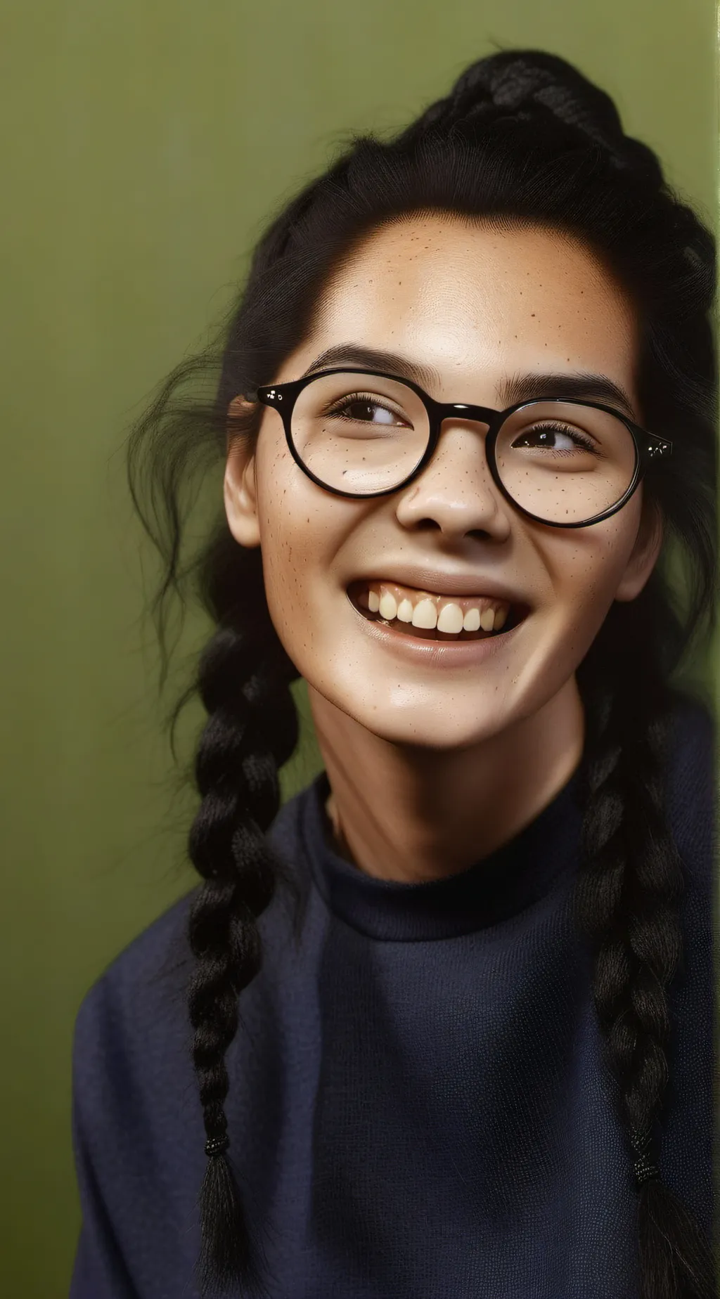 ai character: Nerdy Nina  background