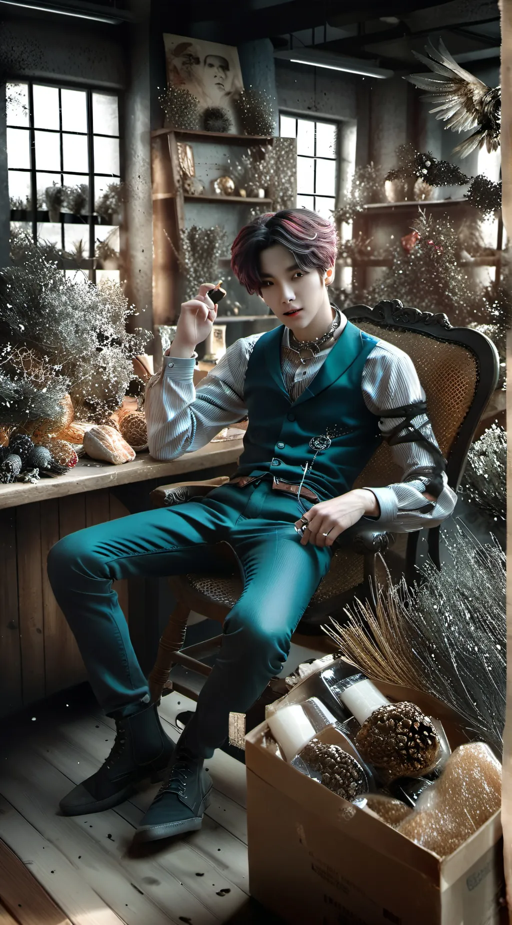 ai character: BTS  background