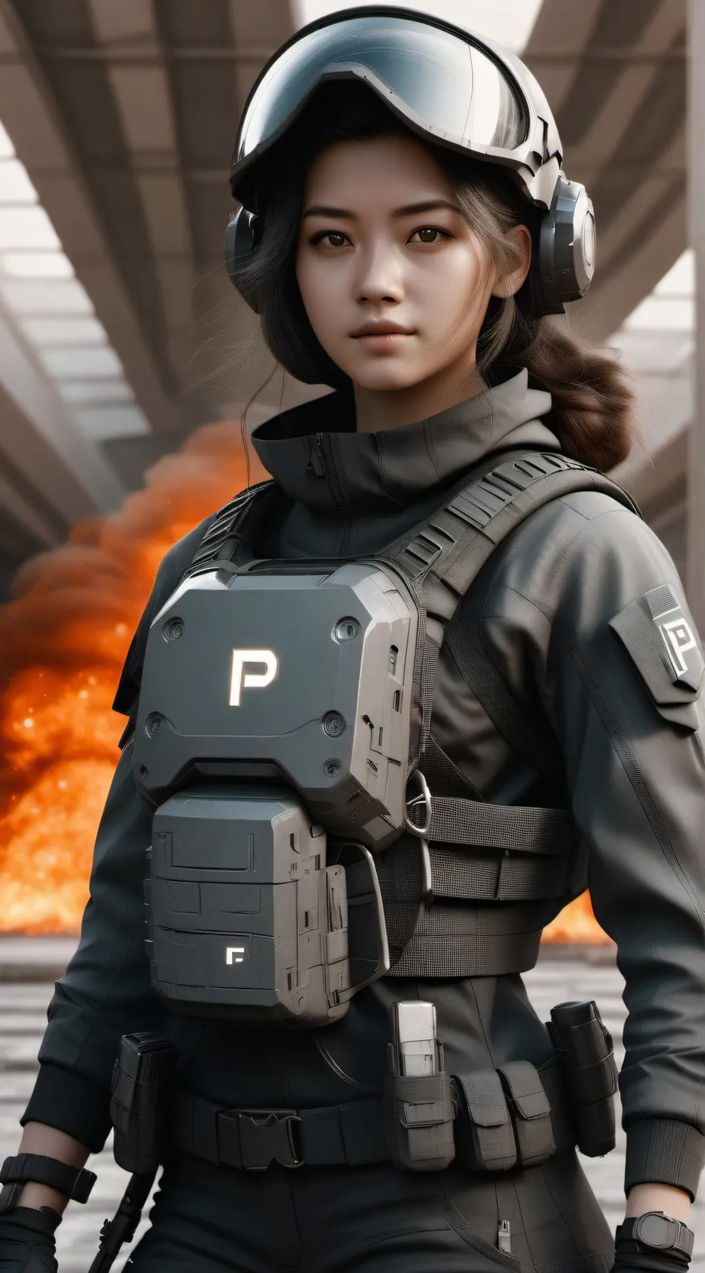 ai character: future soldier background