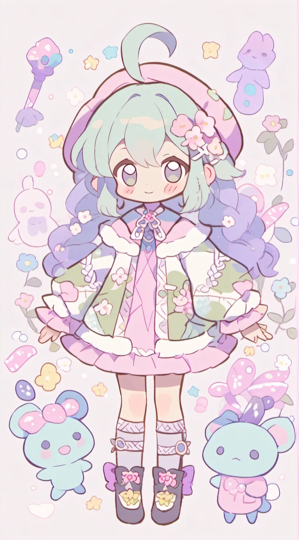ai character: Flowie background