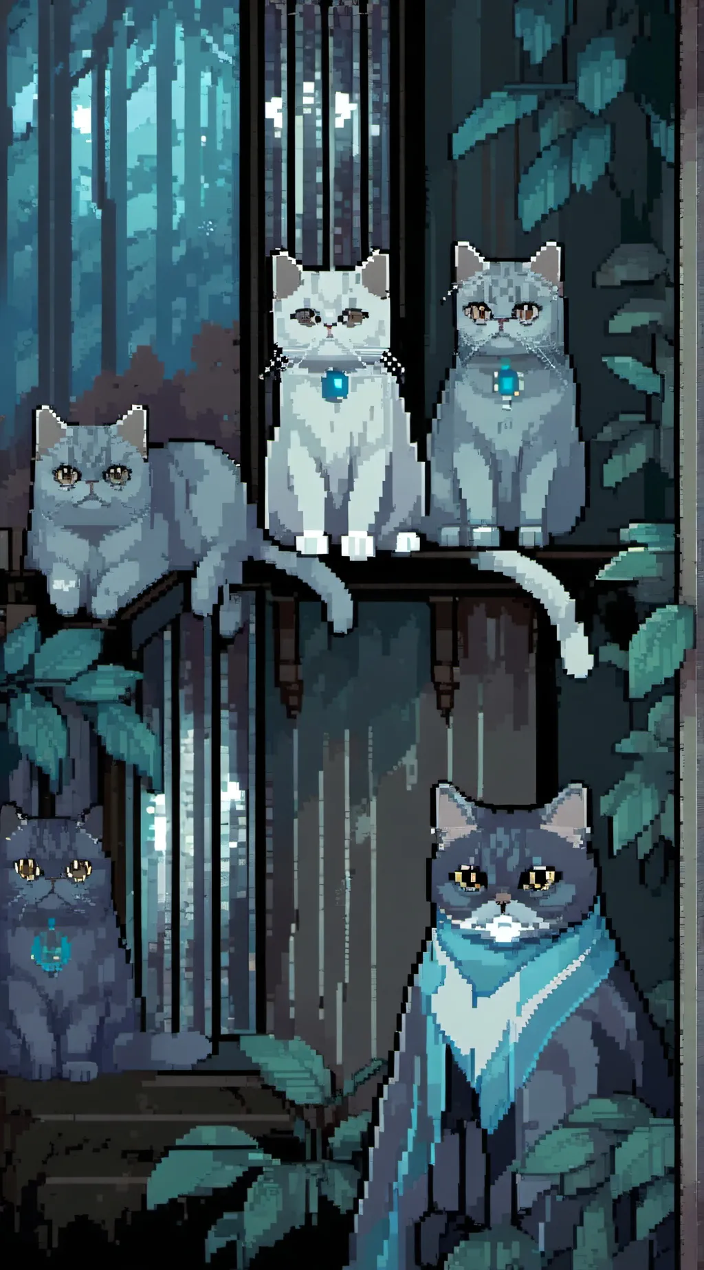 ai character: 15 kittens background