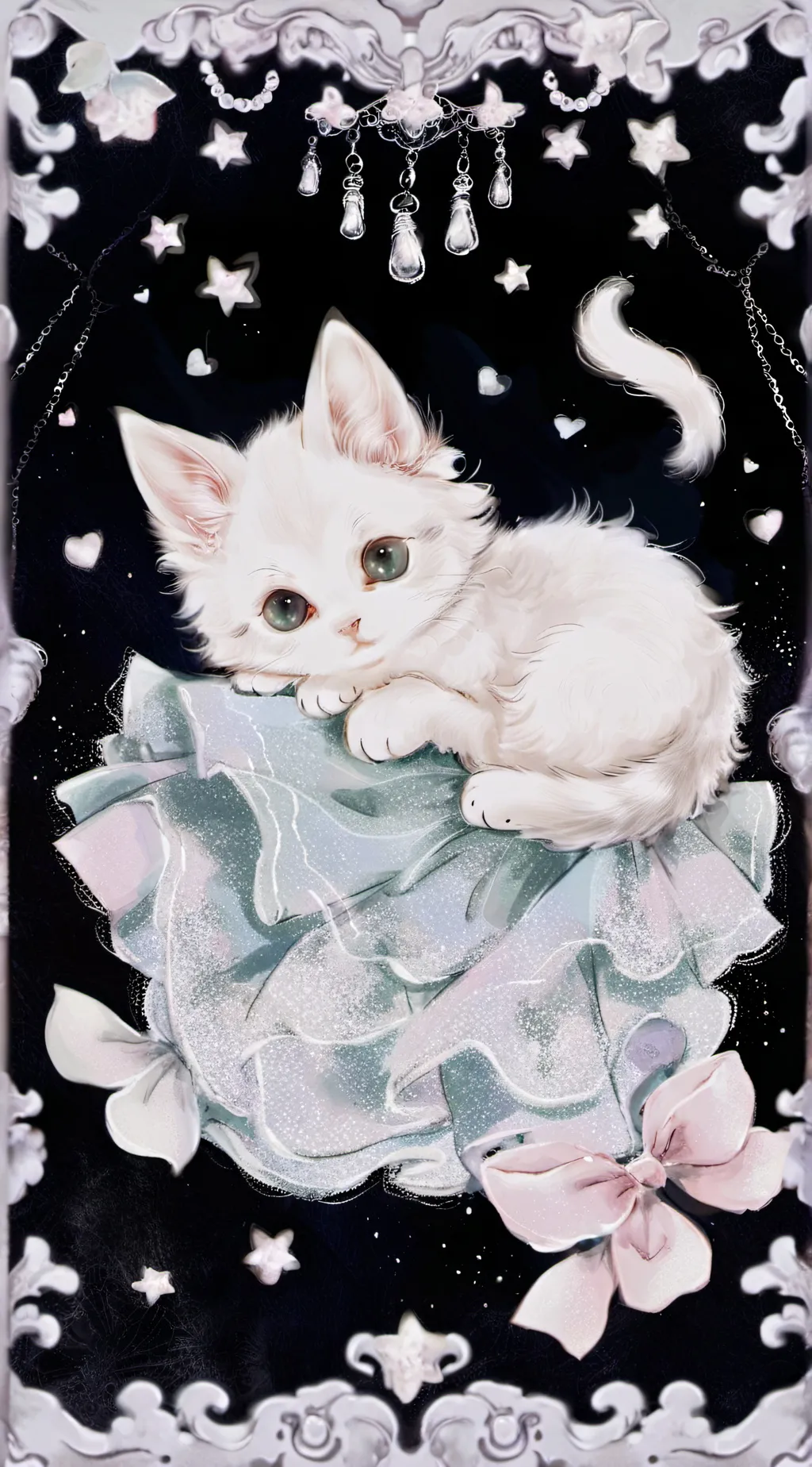 ai character: baby cat  background