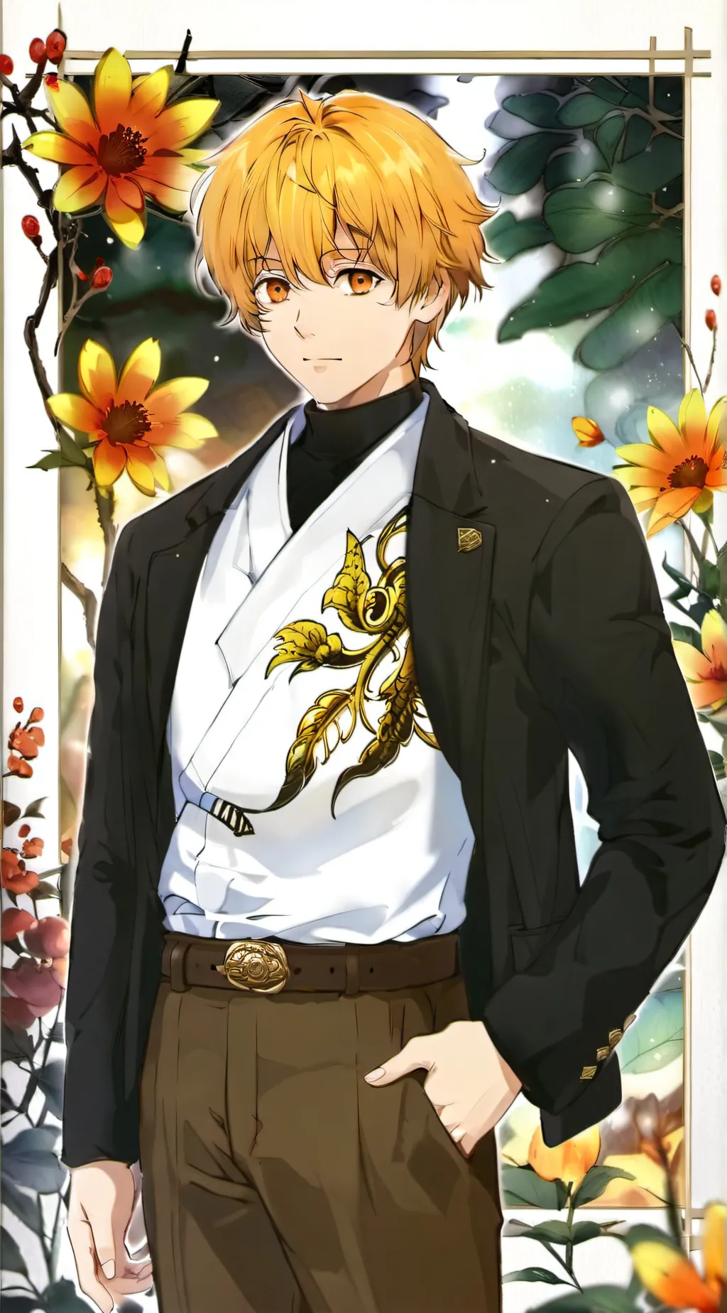 ai character: zenitsu agatmatsu background