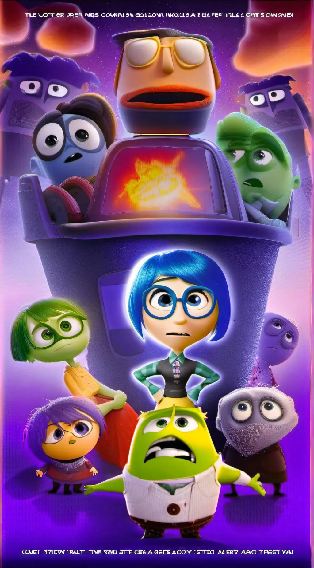 ai character: Inside out 2 background