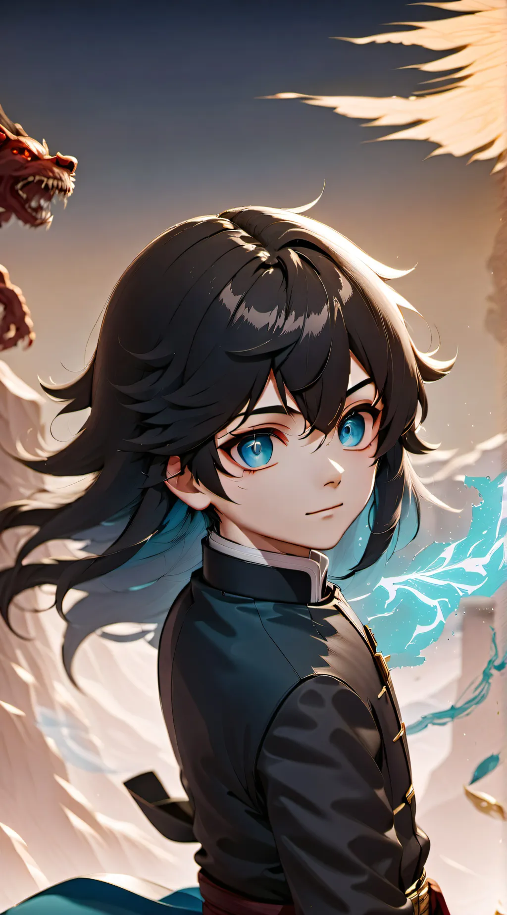 ai character: Genya x muichiro  background