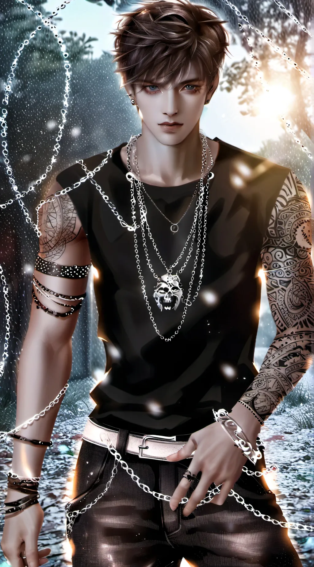 ai character: Haru Moonlight background