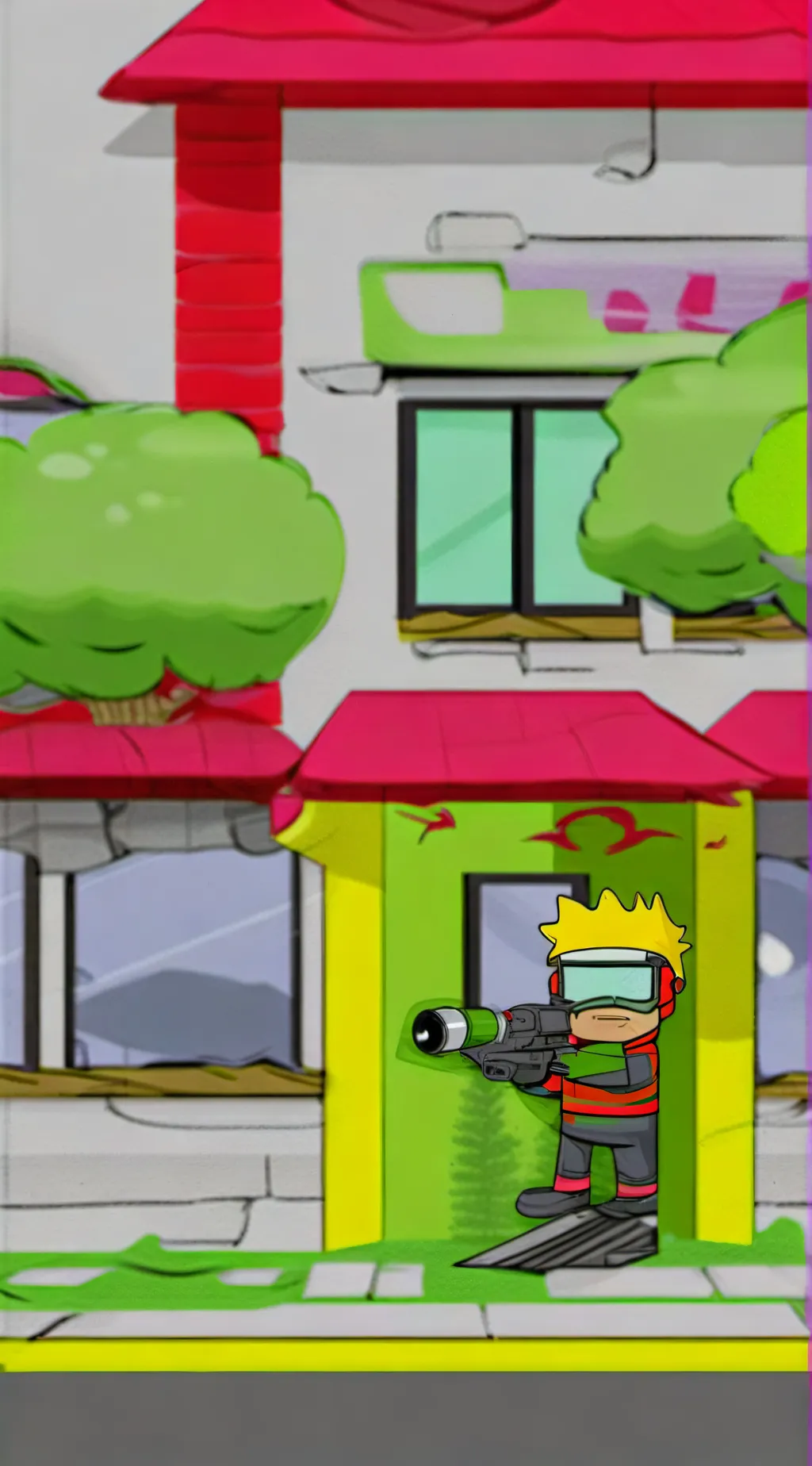 ai character: Bfb zoom call background