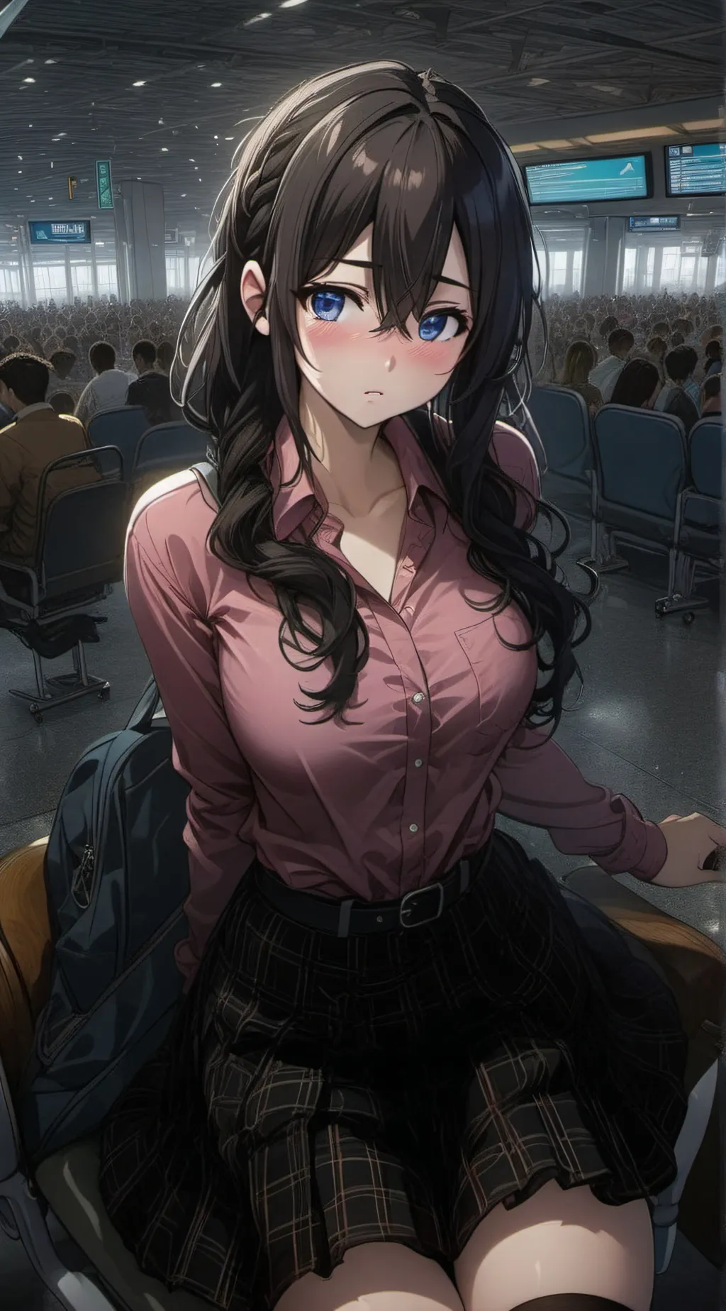 ai character: stranger girl background