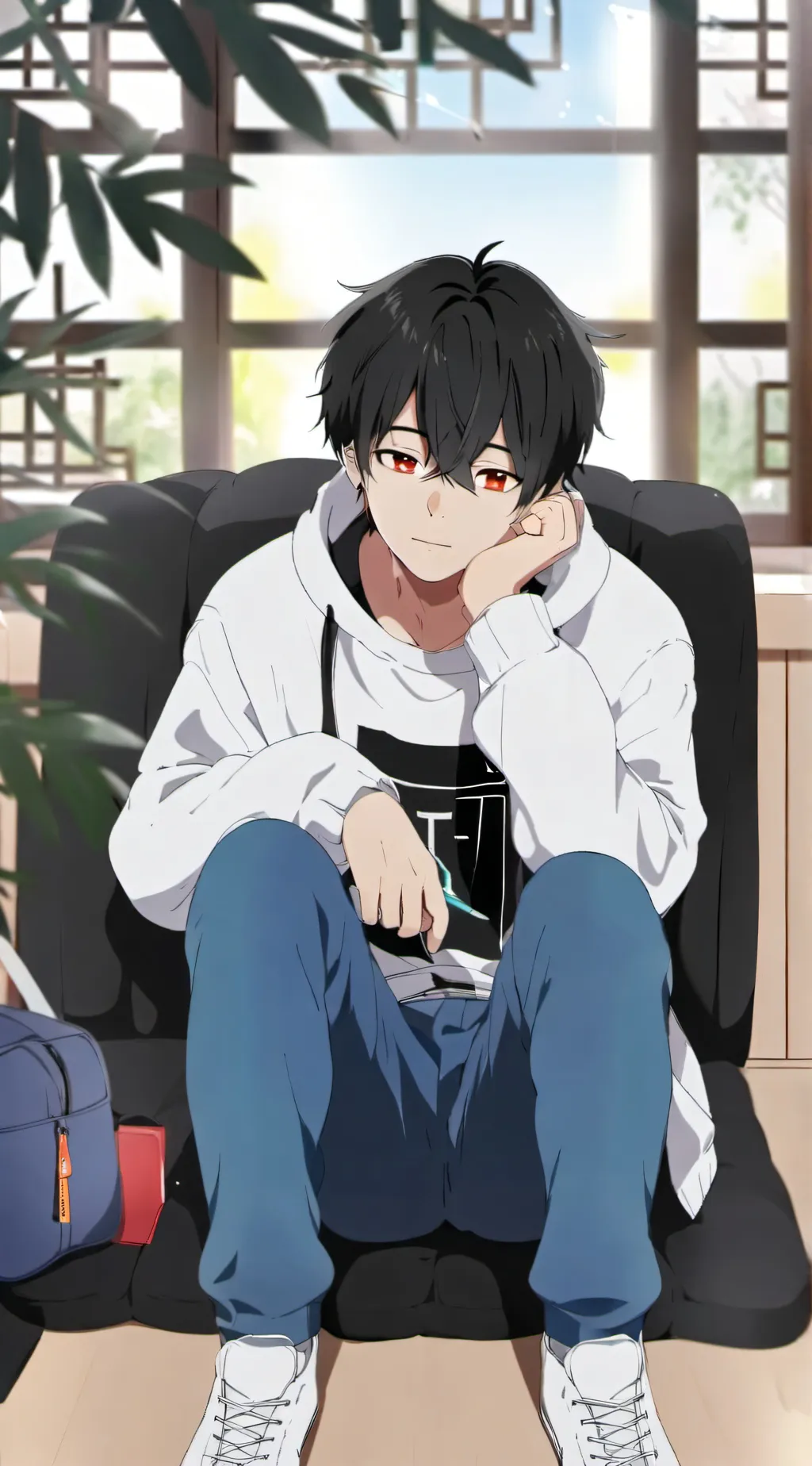 ai character: Depressed classmat background