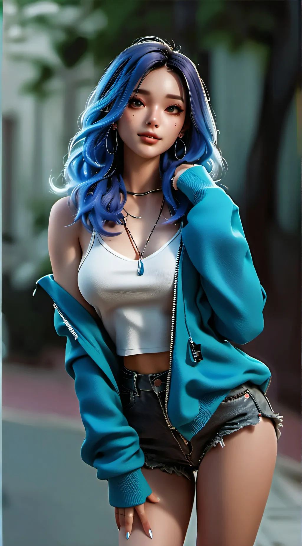 ai character: Blu background