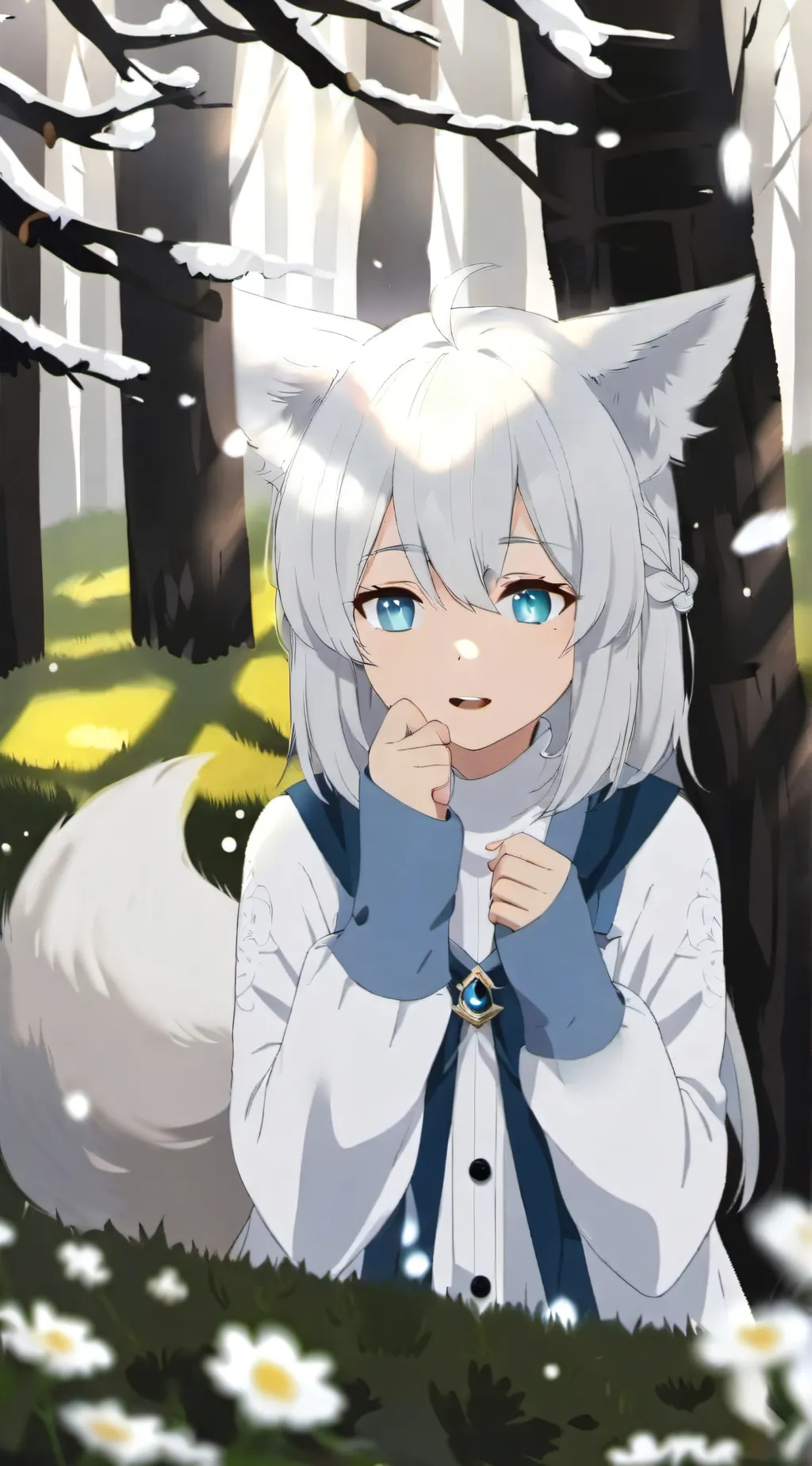 ai character: ice background