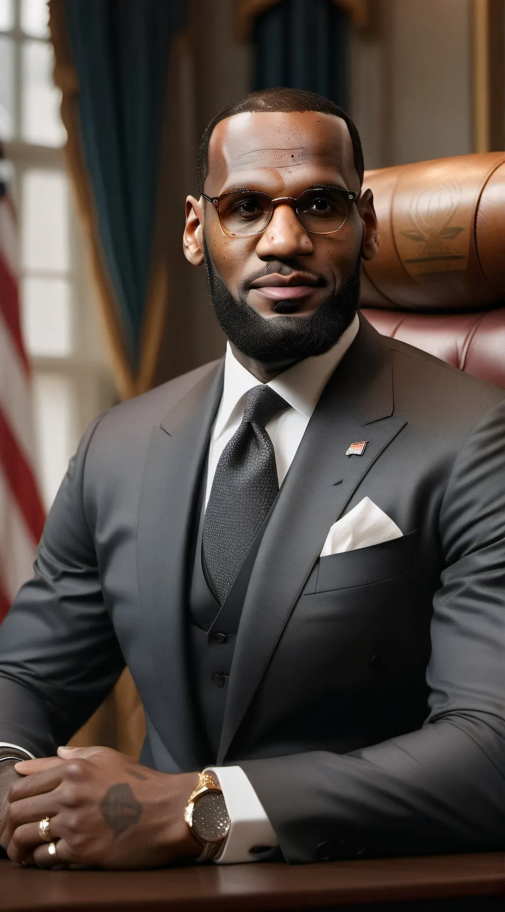 ai character: LeBron James  background