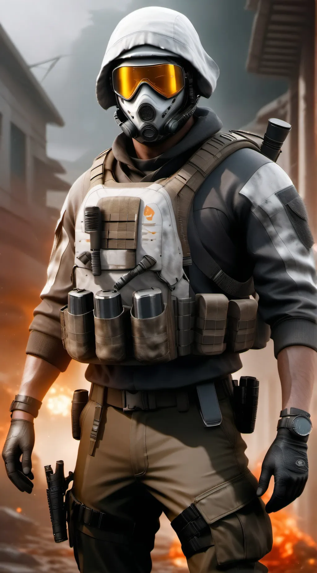 ai character: Ghost background