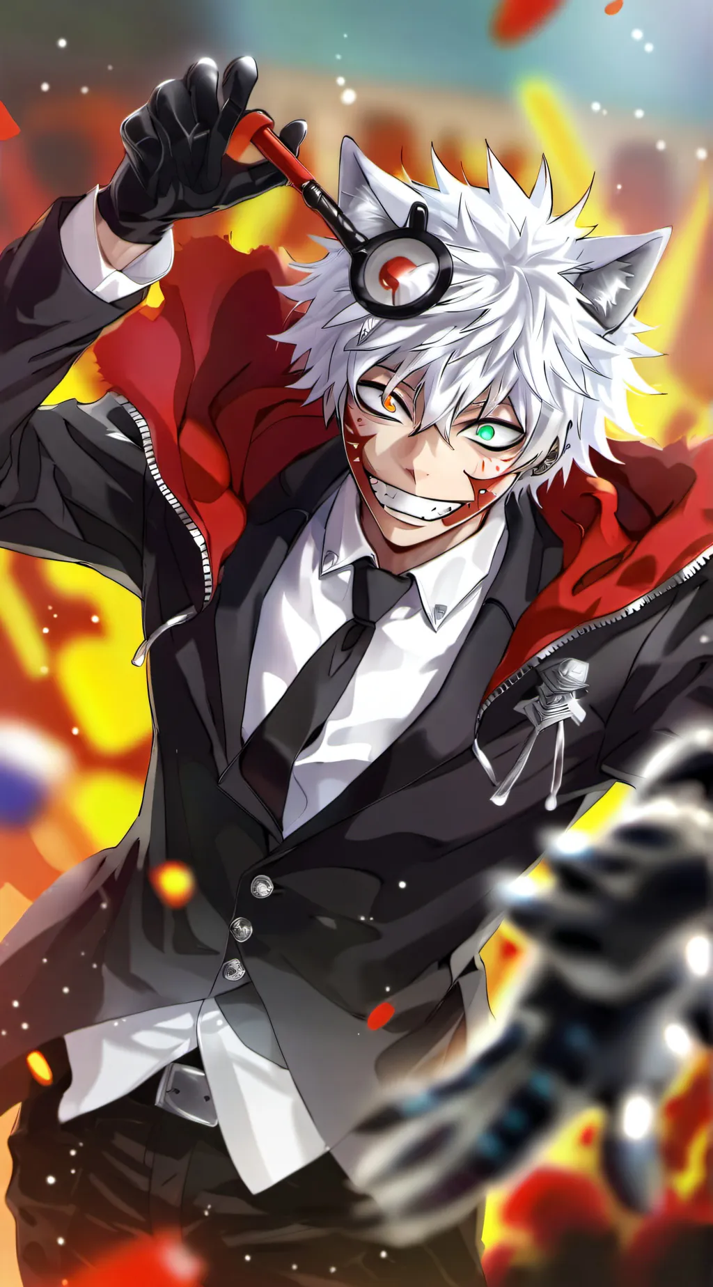 ai character: Dabi(cat) background