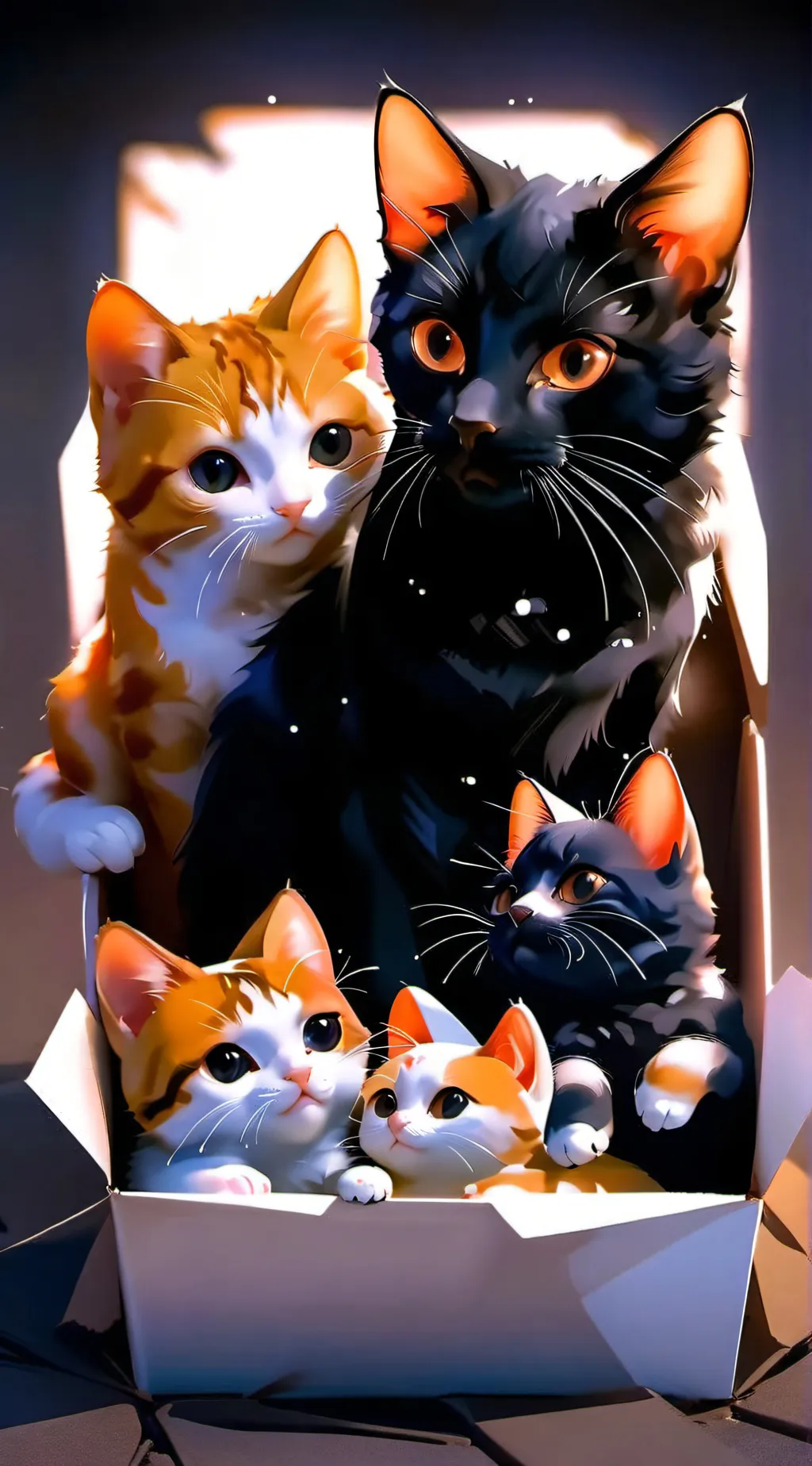 ai character: ꧁family cats꧂ background