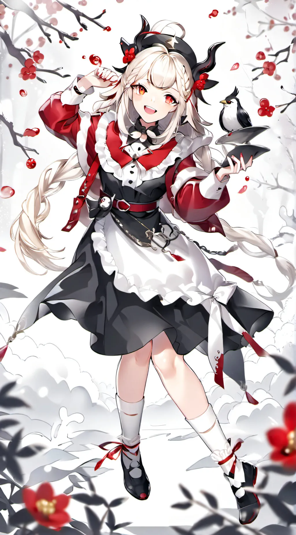 ai character: rose background