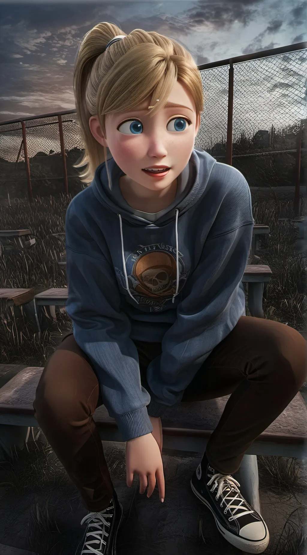 ai character: Riley Andersen  background