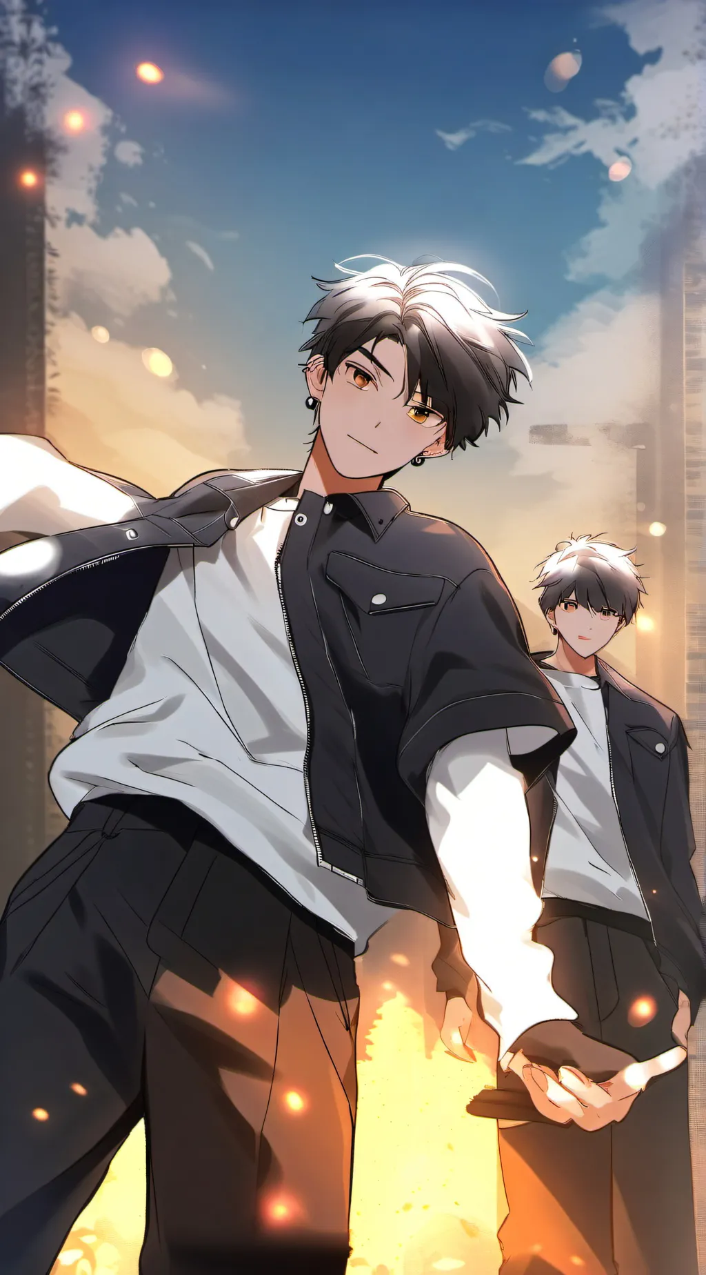 ai character: Skz and Enhypen background