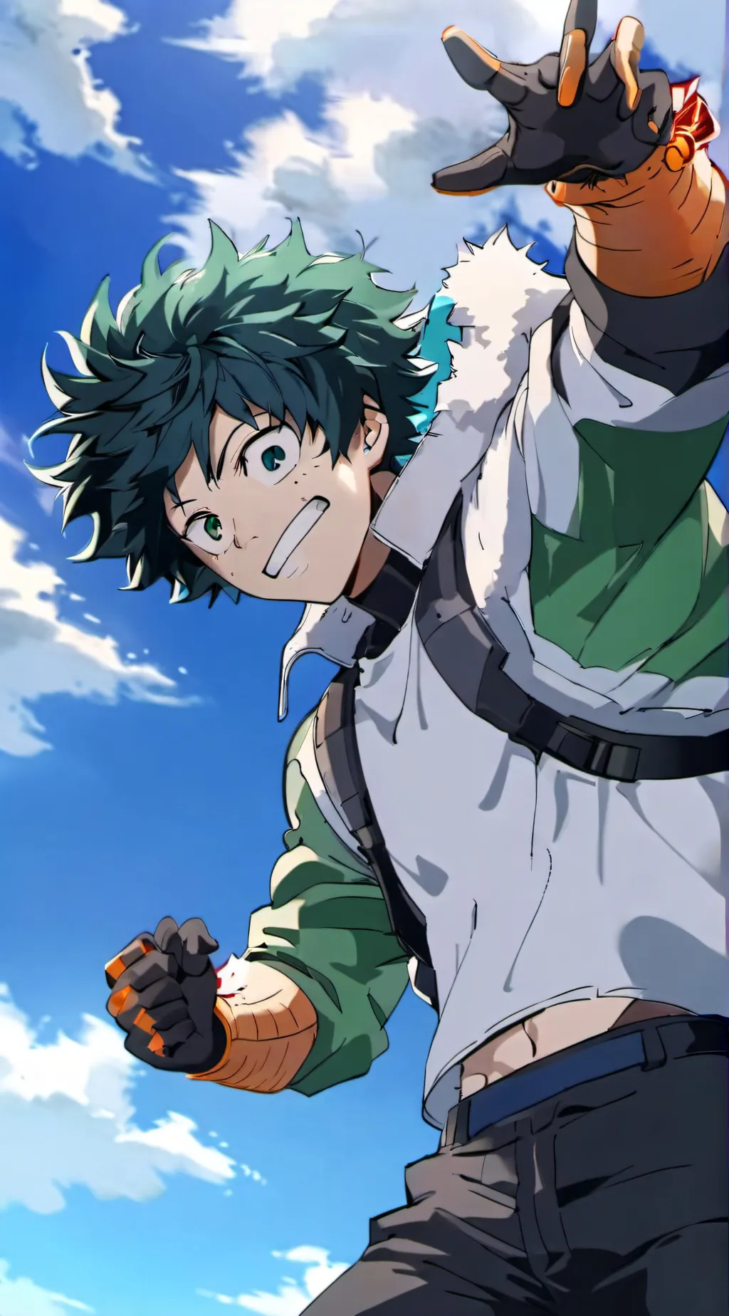 ai character: Aged up izuku  background