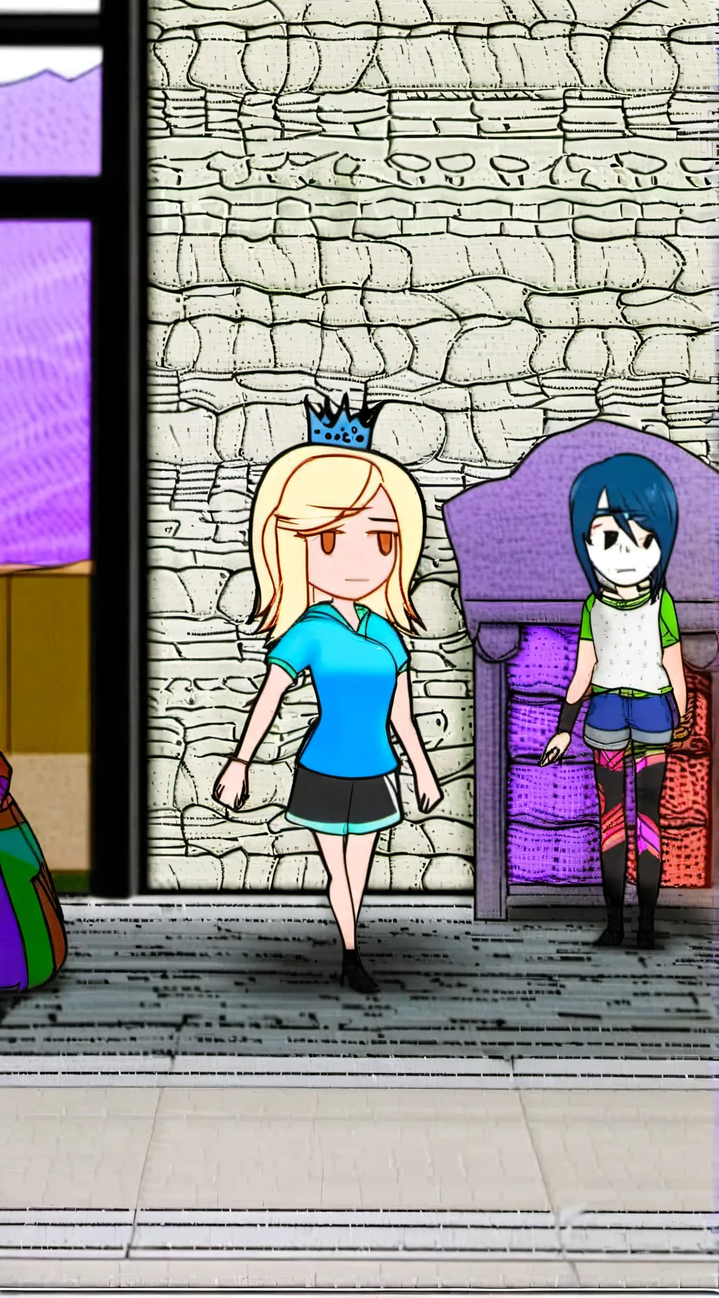 ai character: Queen of dumbness  background