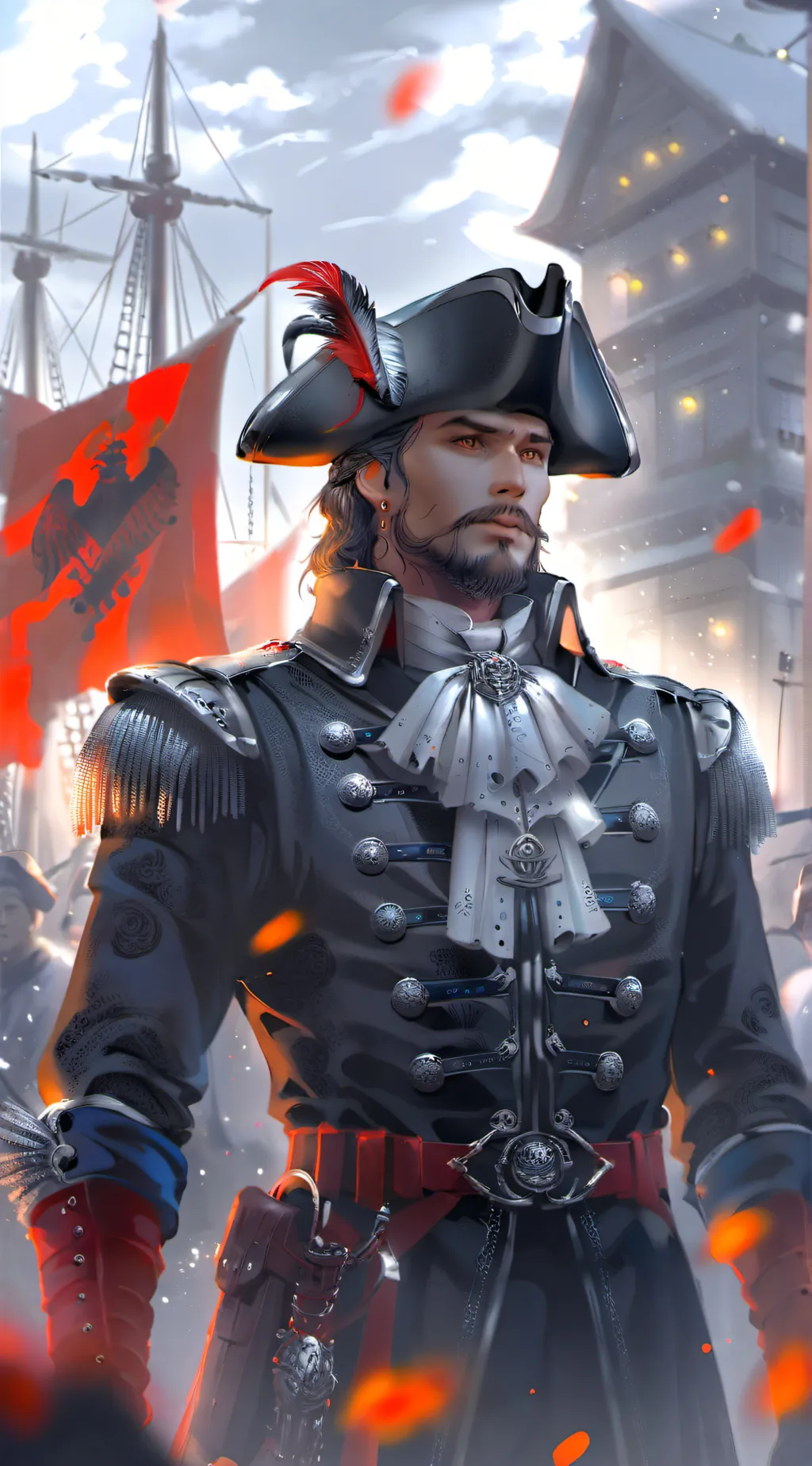 ai character: Captain shipwreck  background