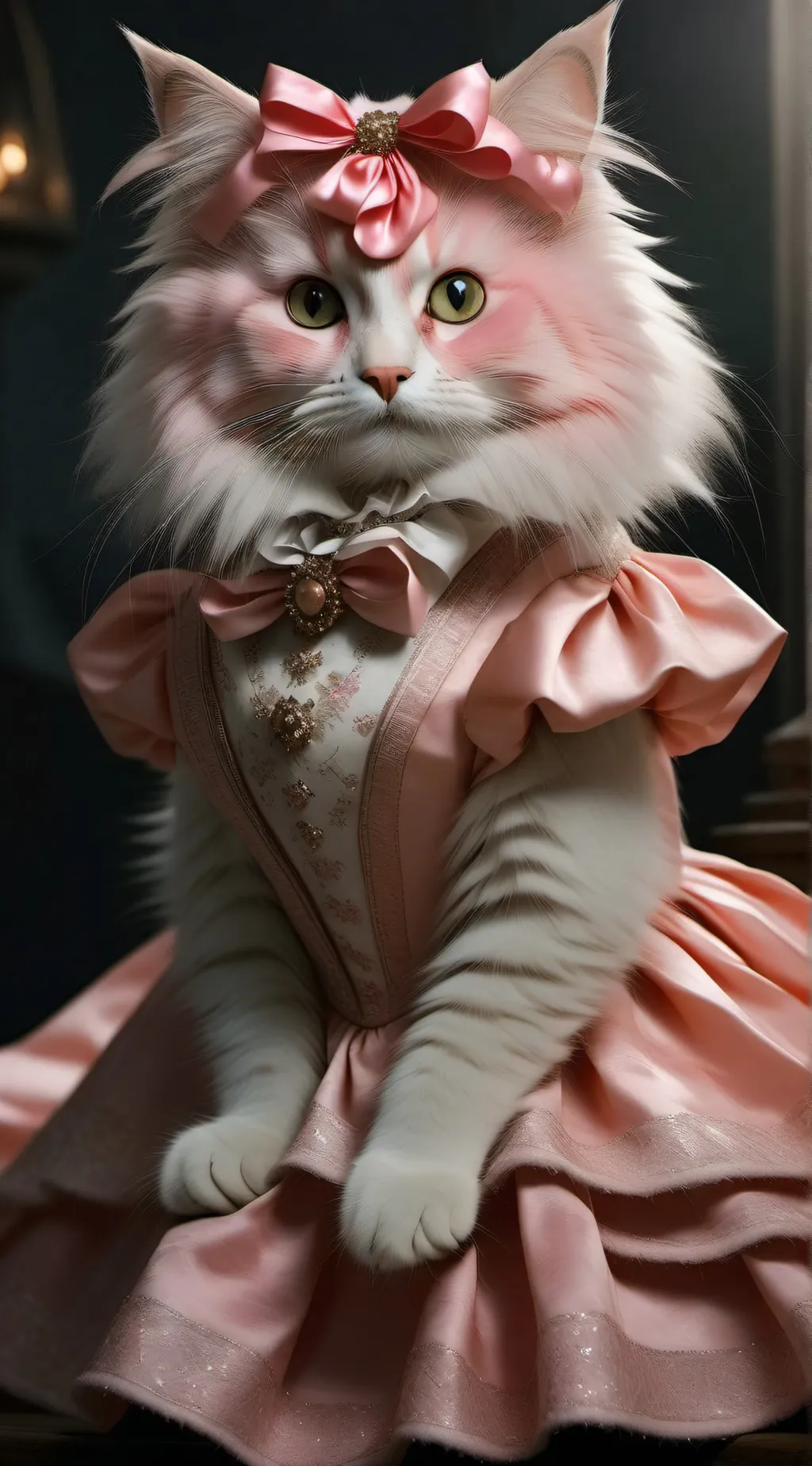 ai character: Spoiled brat cat background