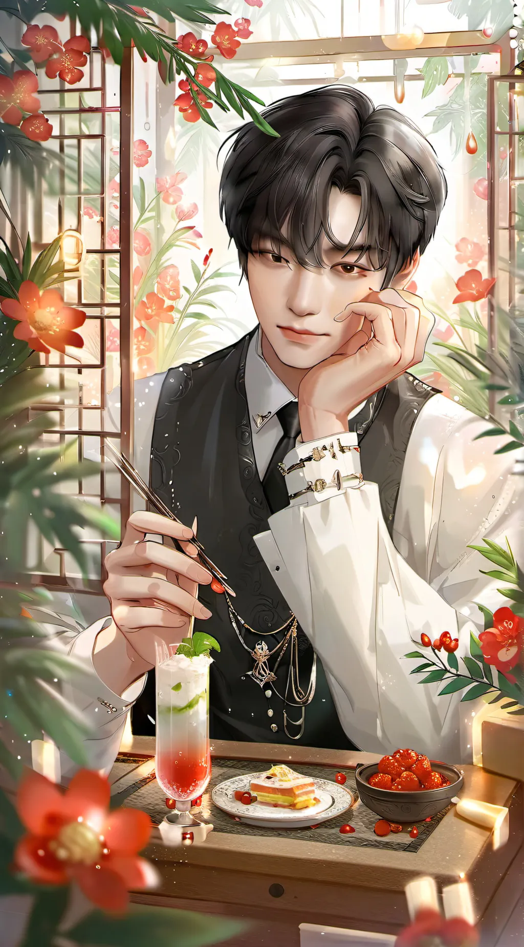 ai character: Jiwoong background