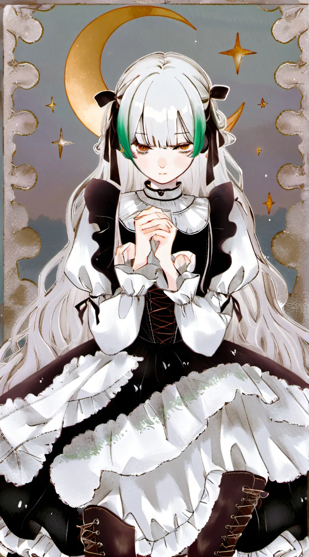 ai character: Moon background