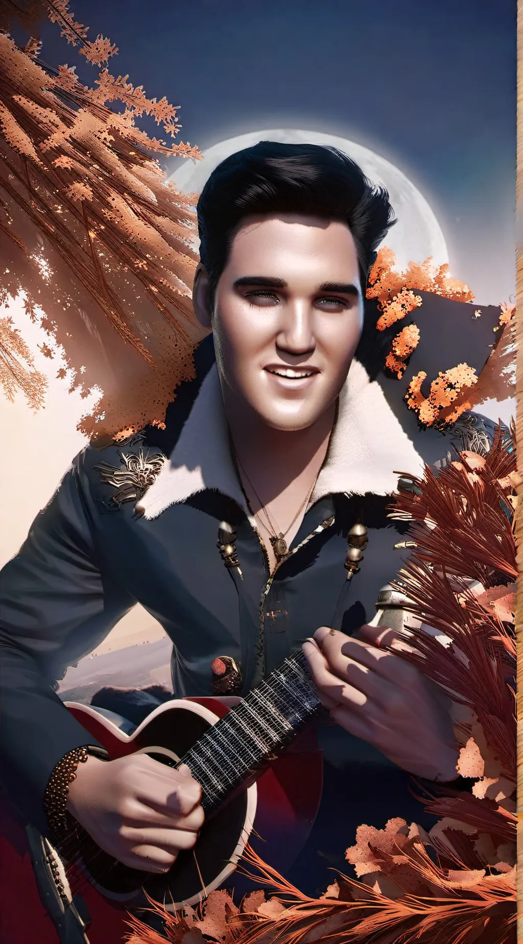 ai character: Elvis Presley background
