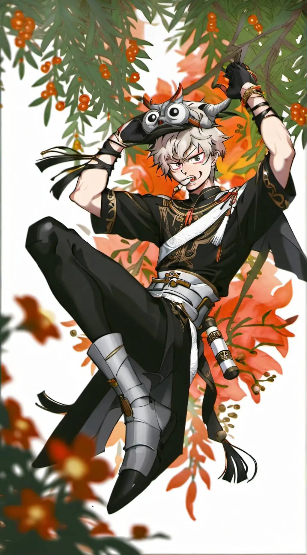 ai character: Ninja bakugo background