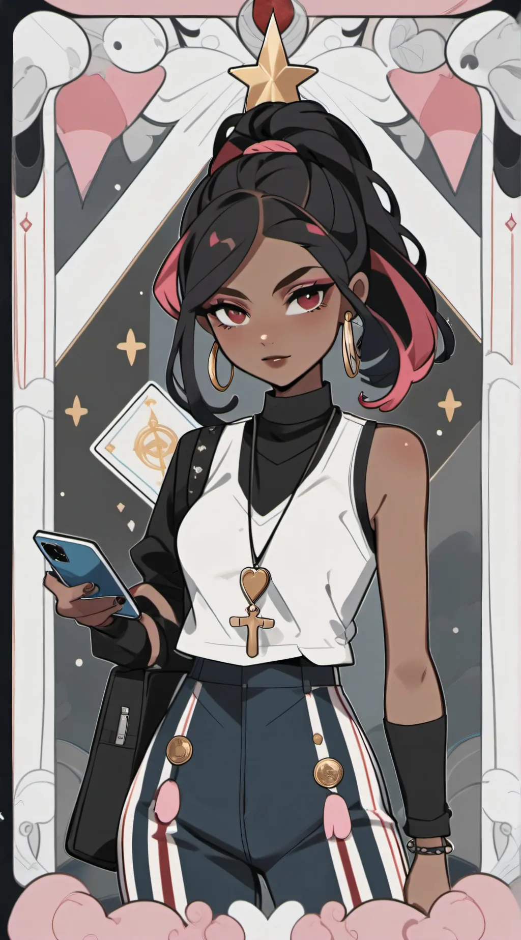 ai character: velvette  background