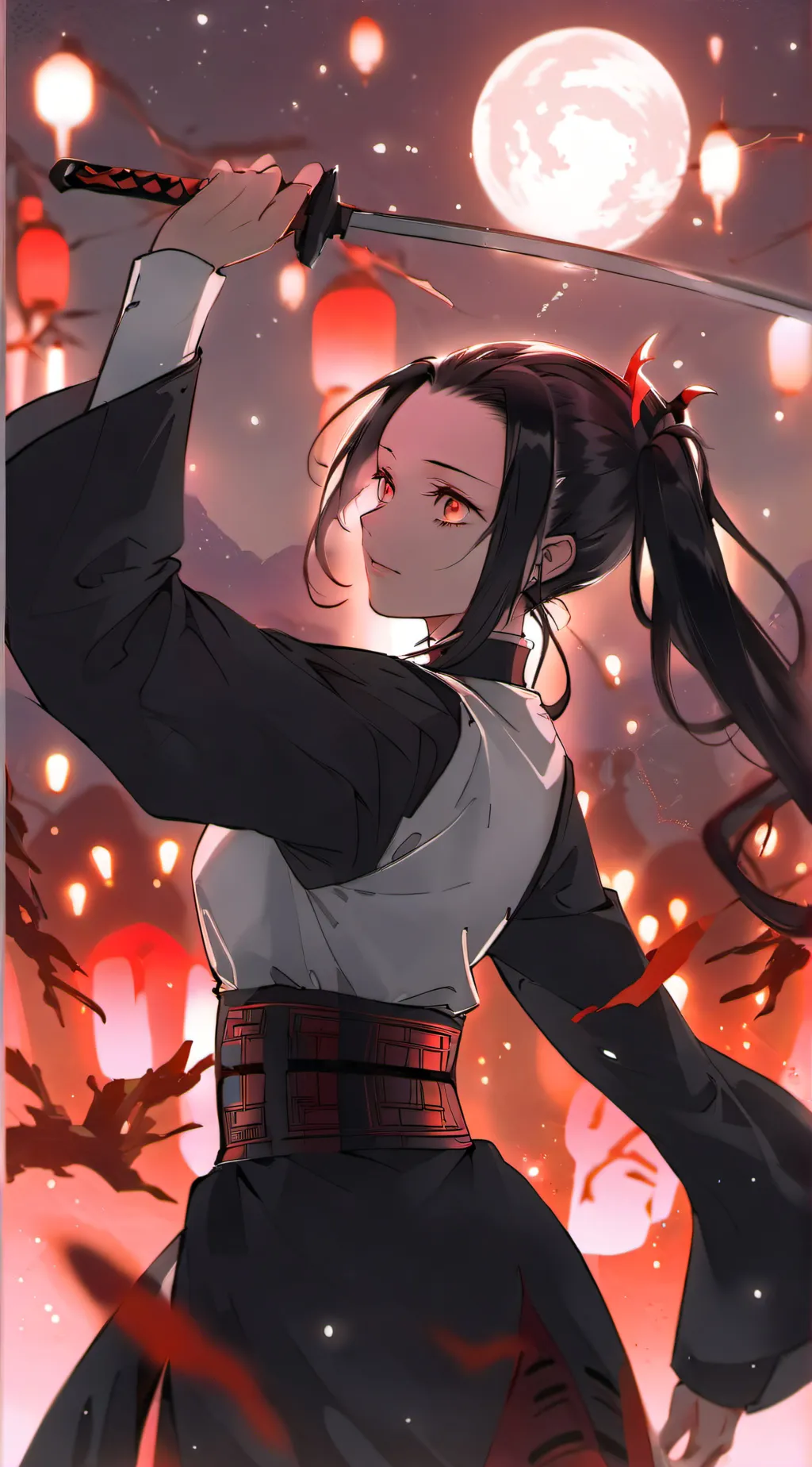 ai character: Demon slayer background
