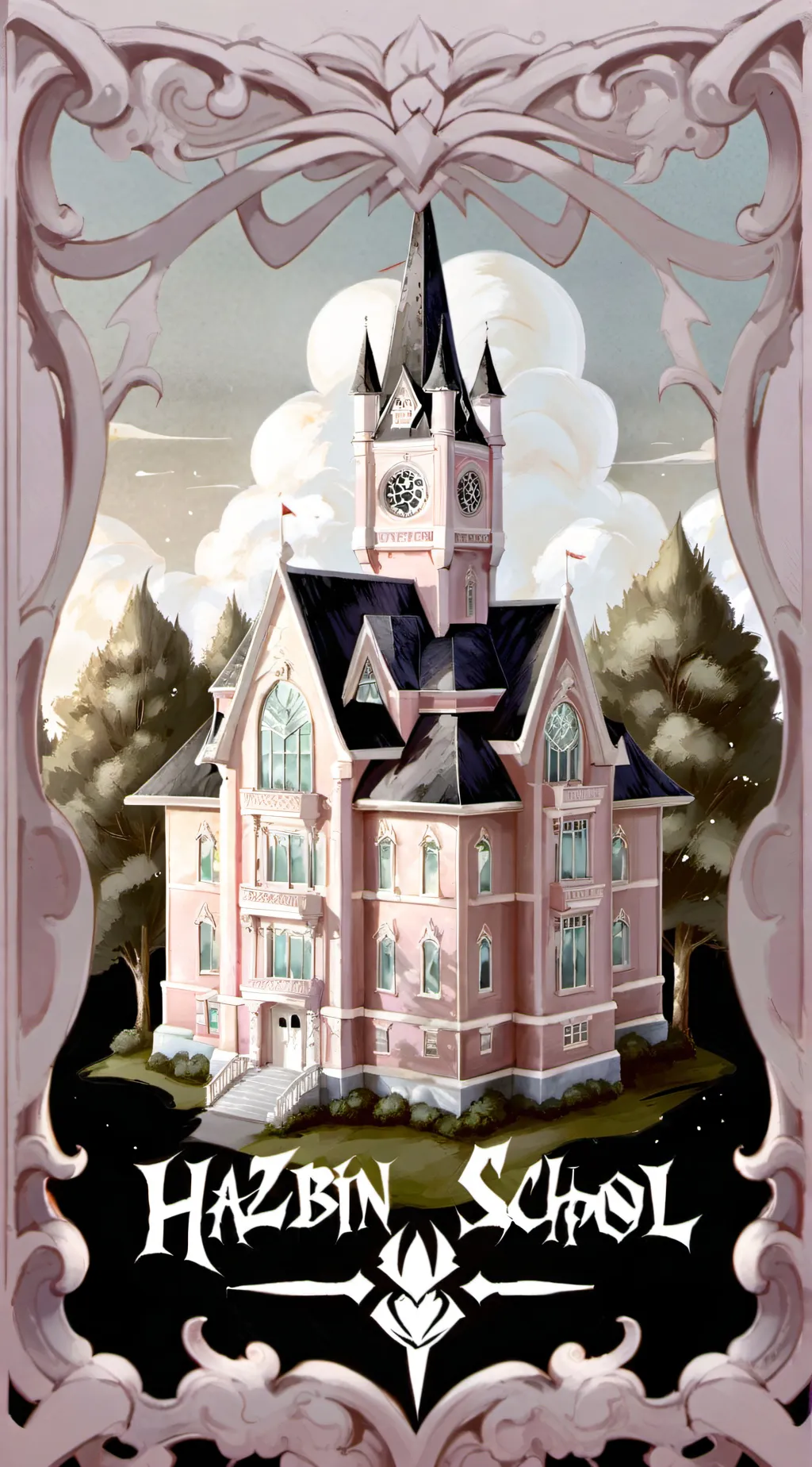 ai character: Hazbin High School background