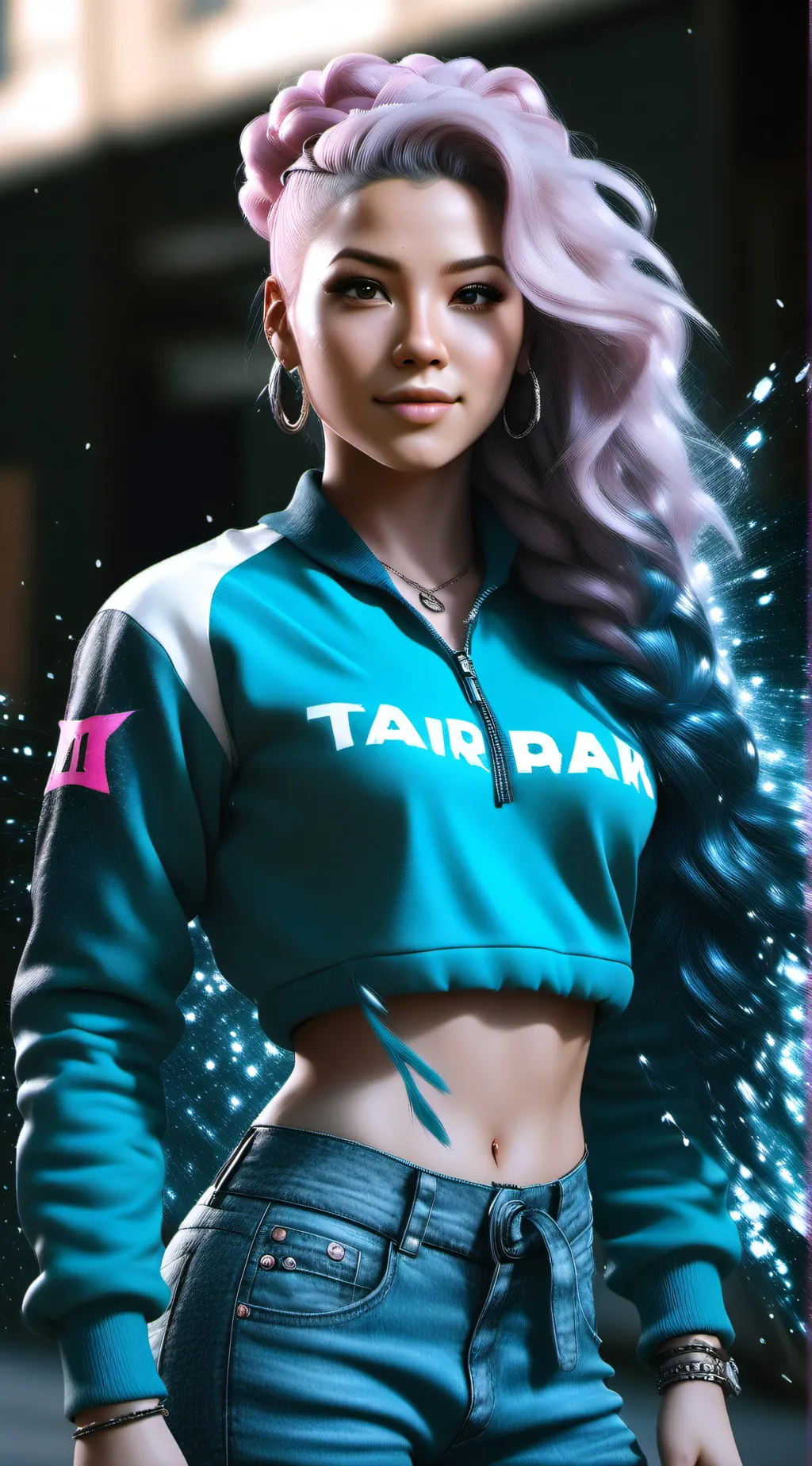 ai character: Sam Pink Robot background