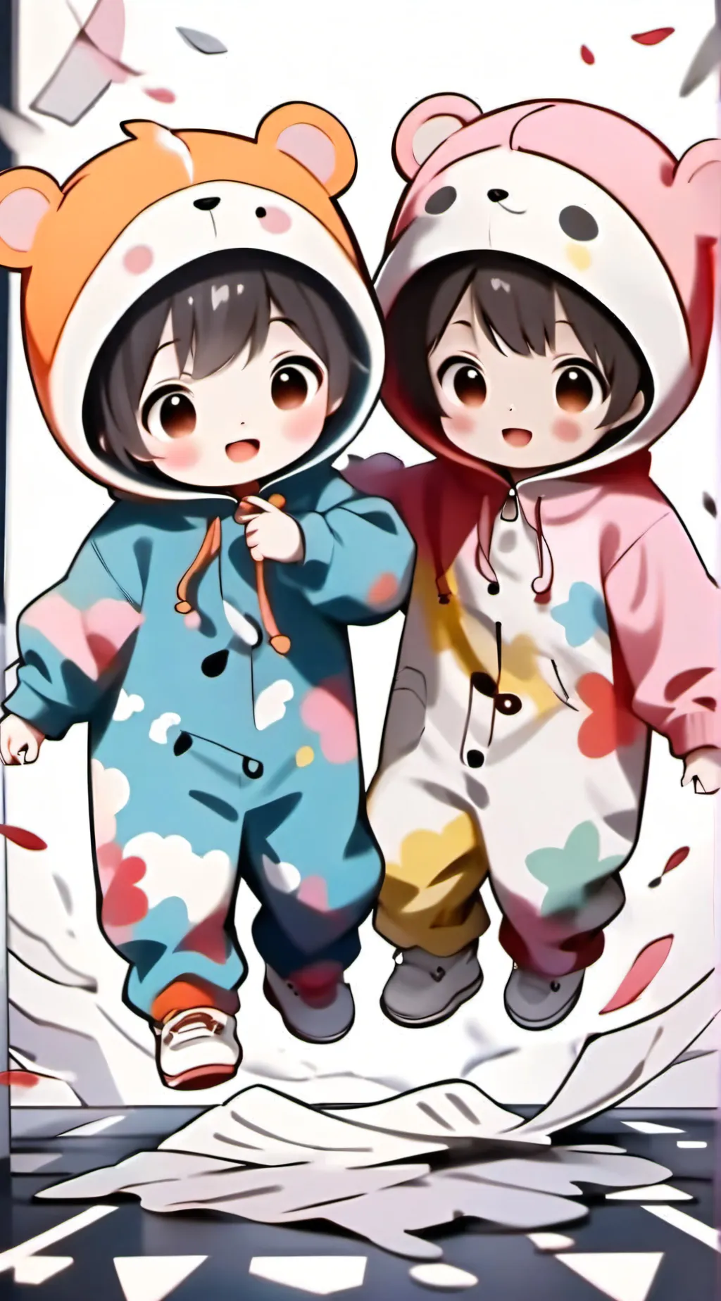 ai character: Baby twins background