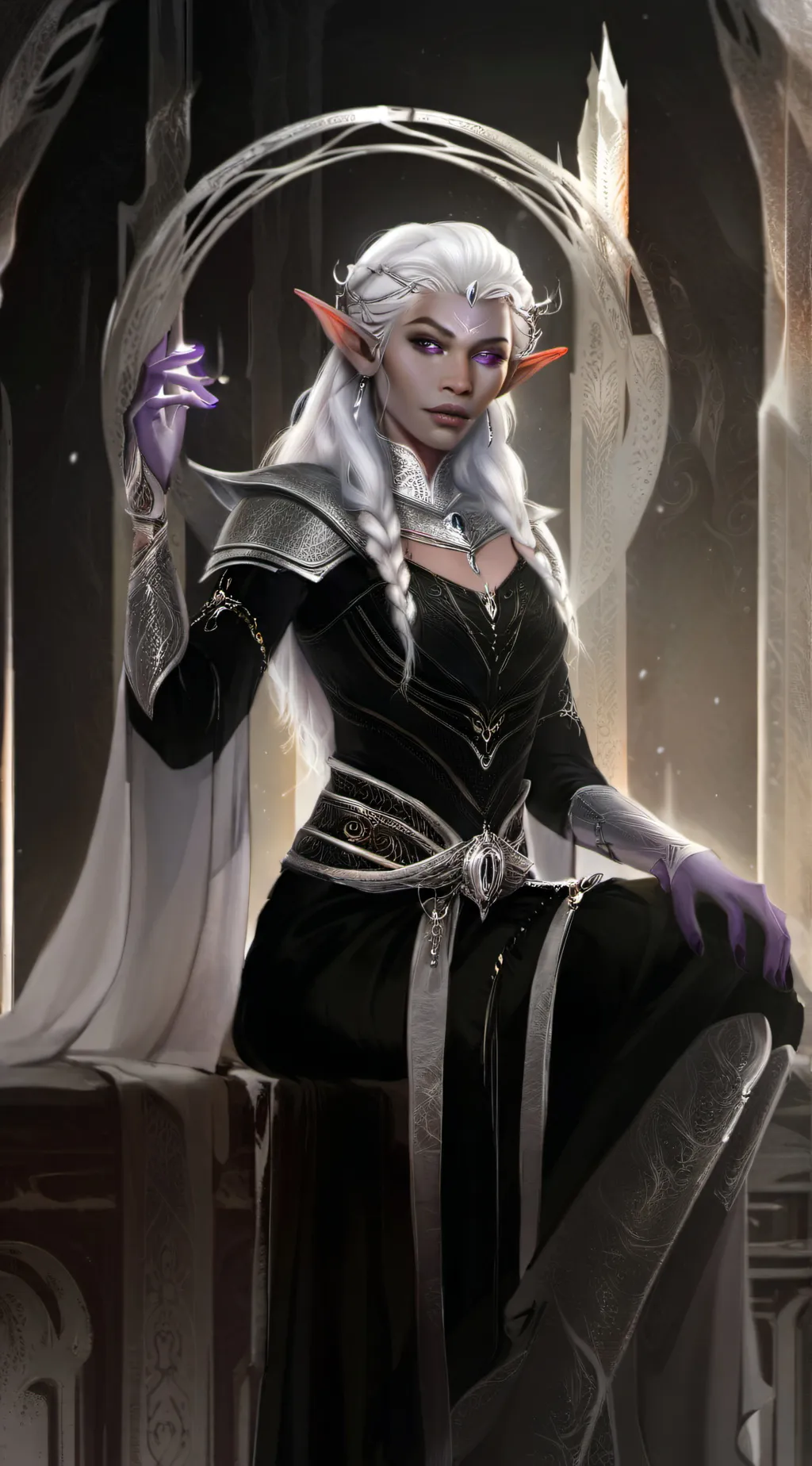 ai character: The Silver Queen background