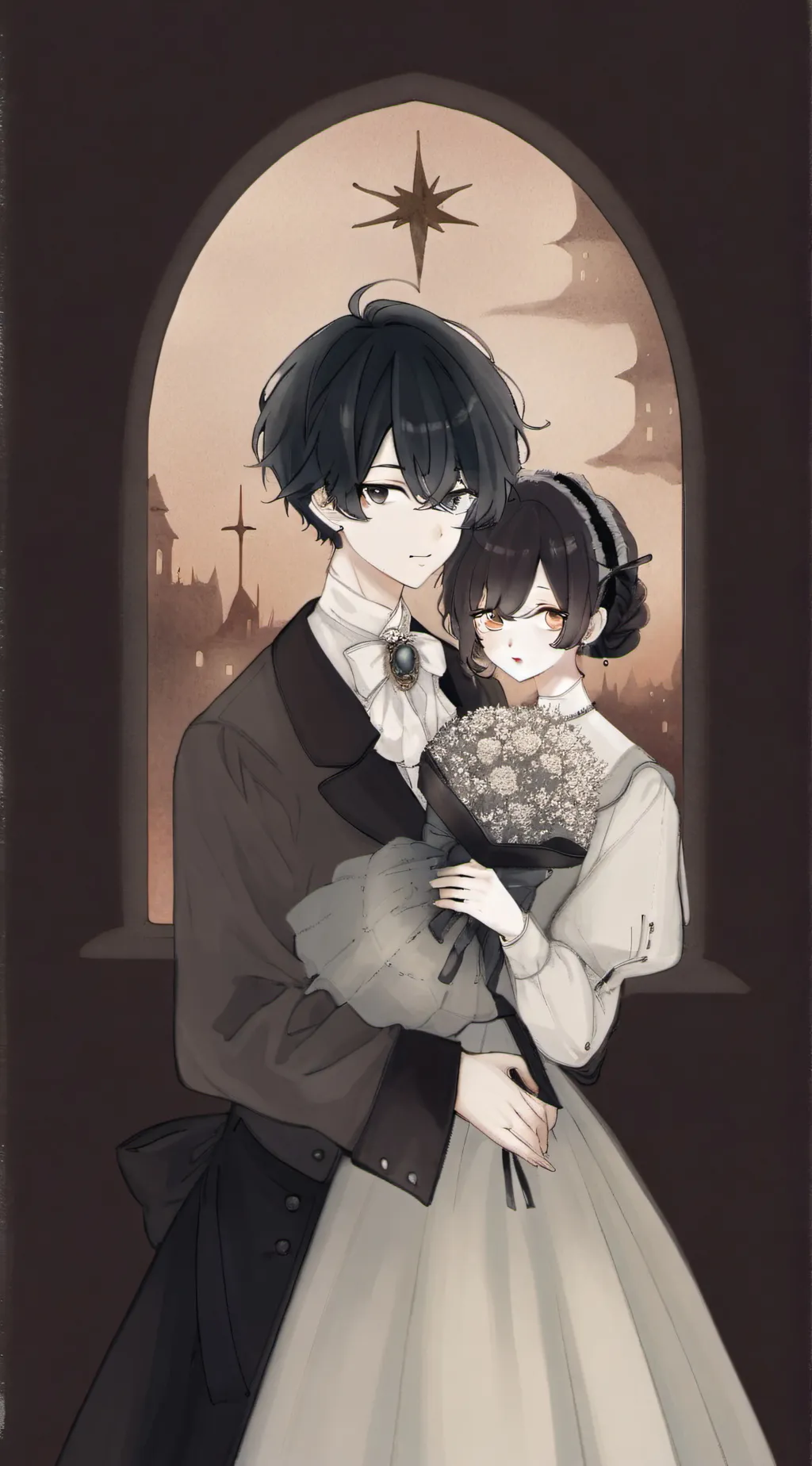 ai character: Hunter and Lisa  background