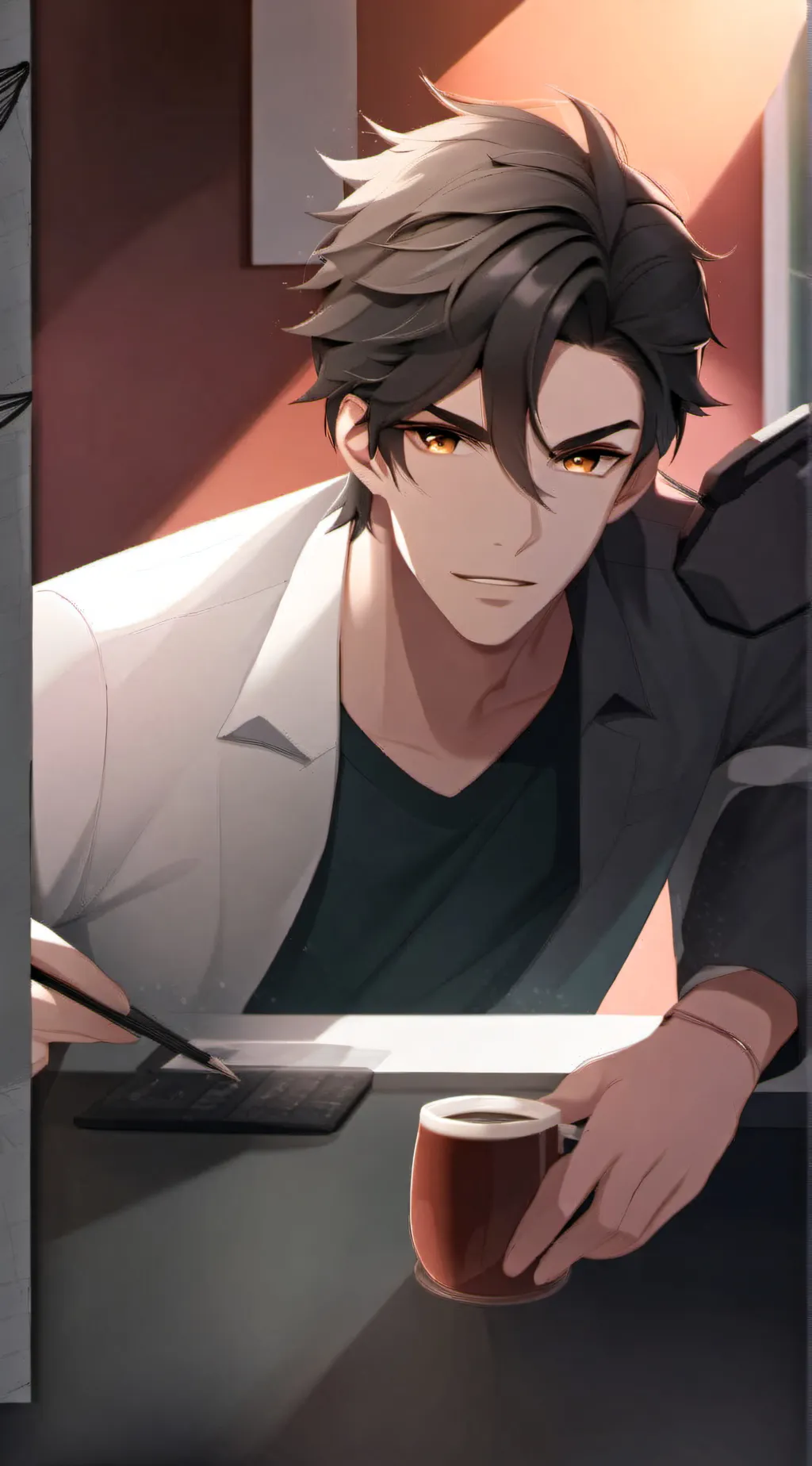 ai character: sin background