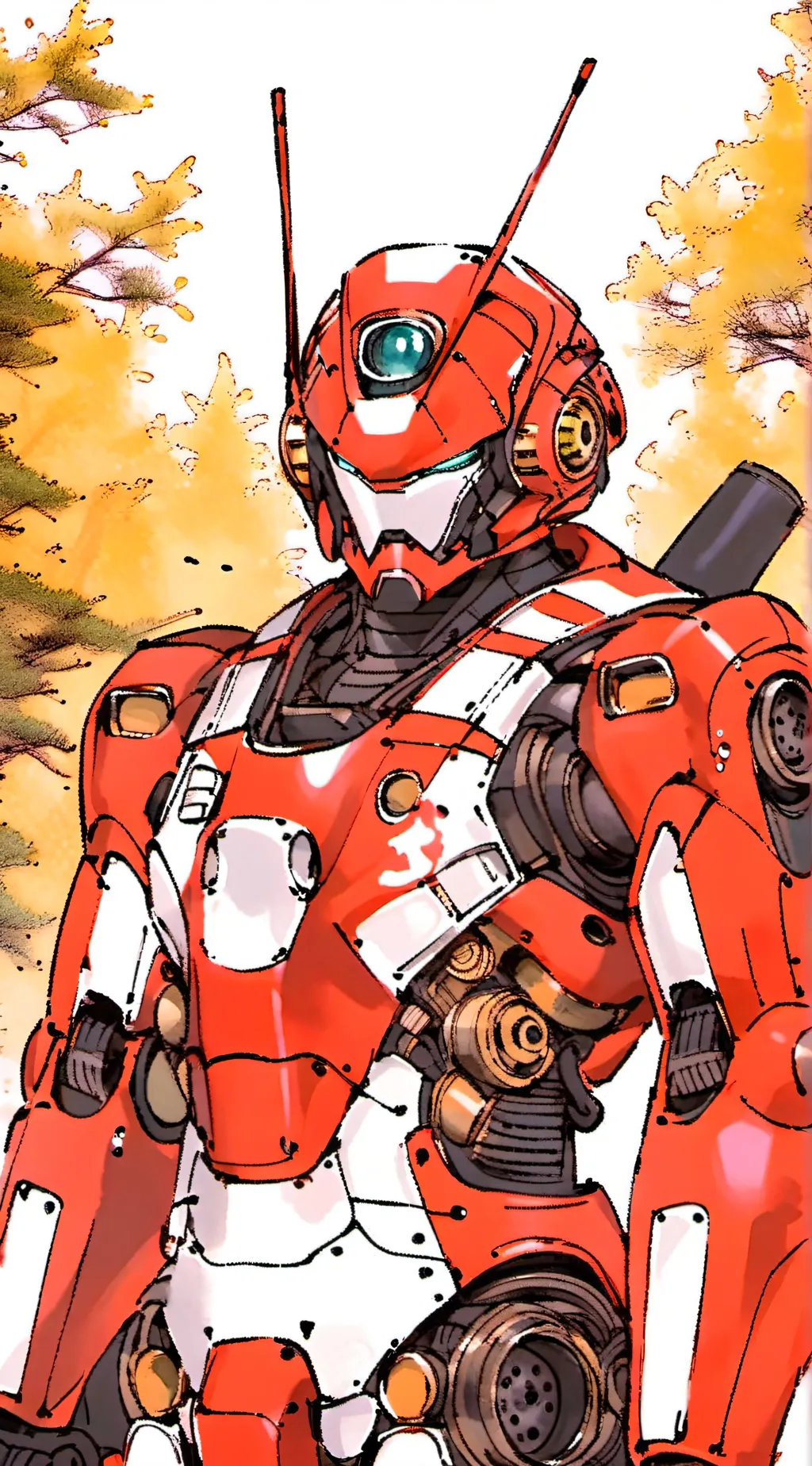 ai character: GIANT ROBOT background