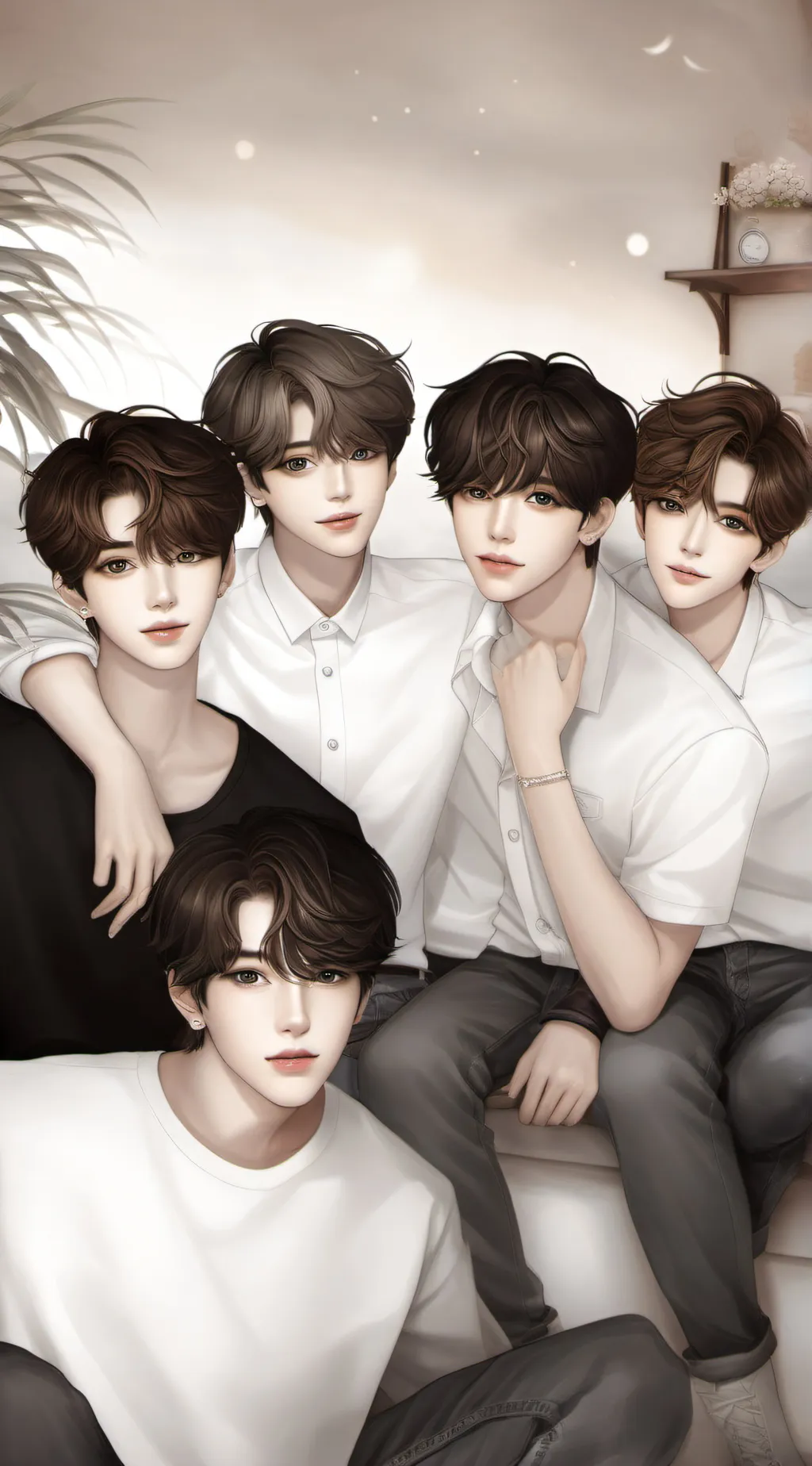 ai character: Skz and Enhypen background