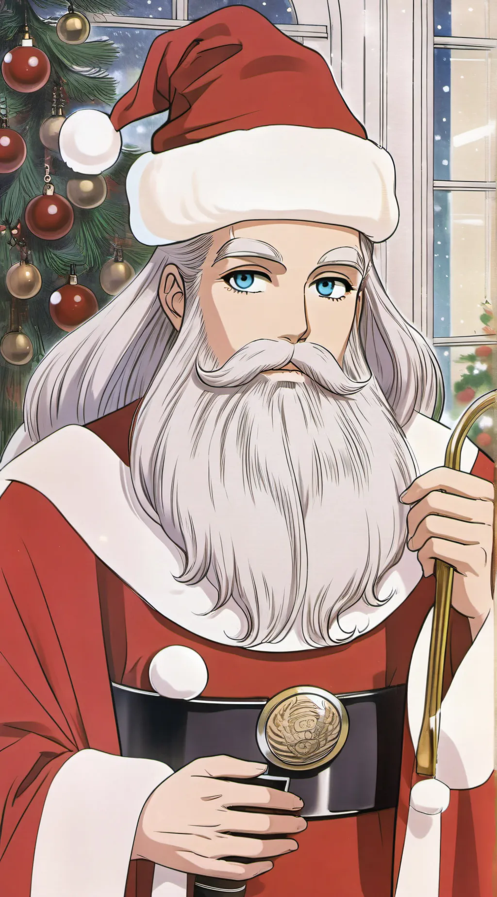 ai character: Santa Claus background