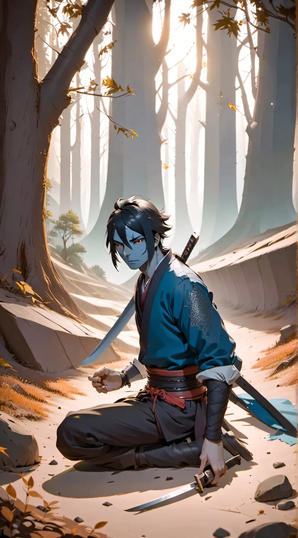 ai character: Inosuke  background